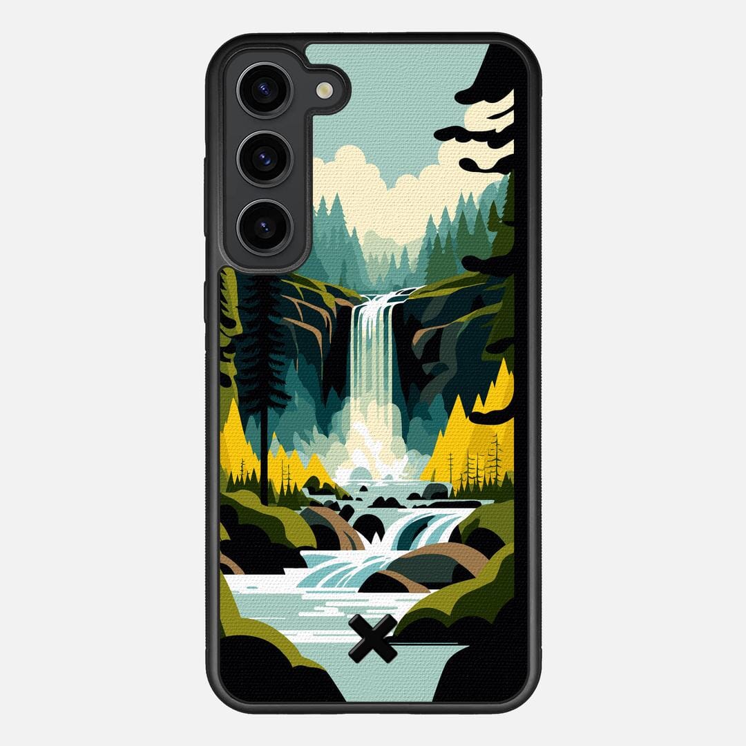 Cascade Case for the Samsung Galaxy S23 Plus featuring a UV Printed Cotton Canvas backer with the Keyway X Mark#Phone Model_Galaxy S23 Plus