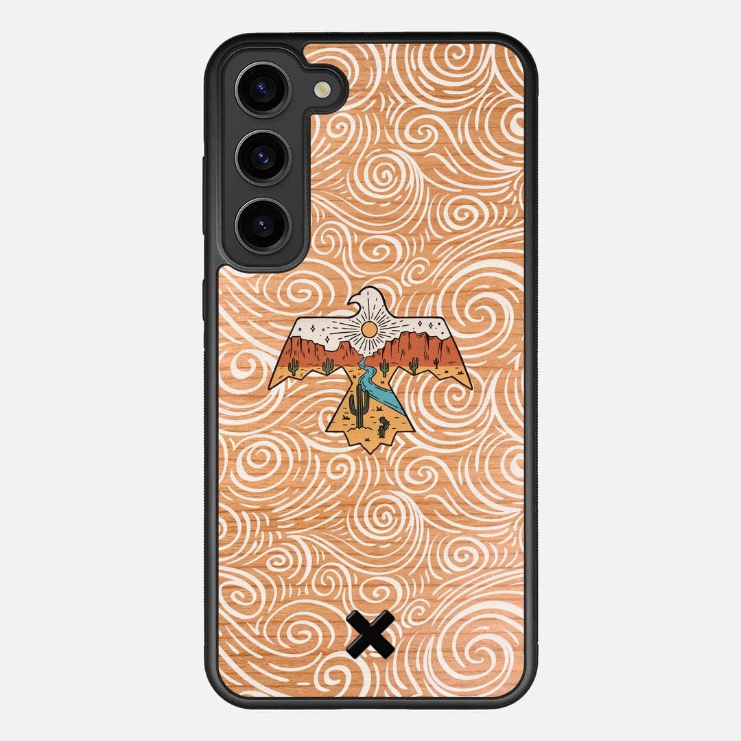 Eagle Case for the Samsung Galaxy S23 Plus featuring a UV Printed Cherry Wood backer with the Keyway X Mark#Phone Model_Galaxy S23 Plus