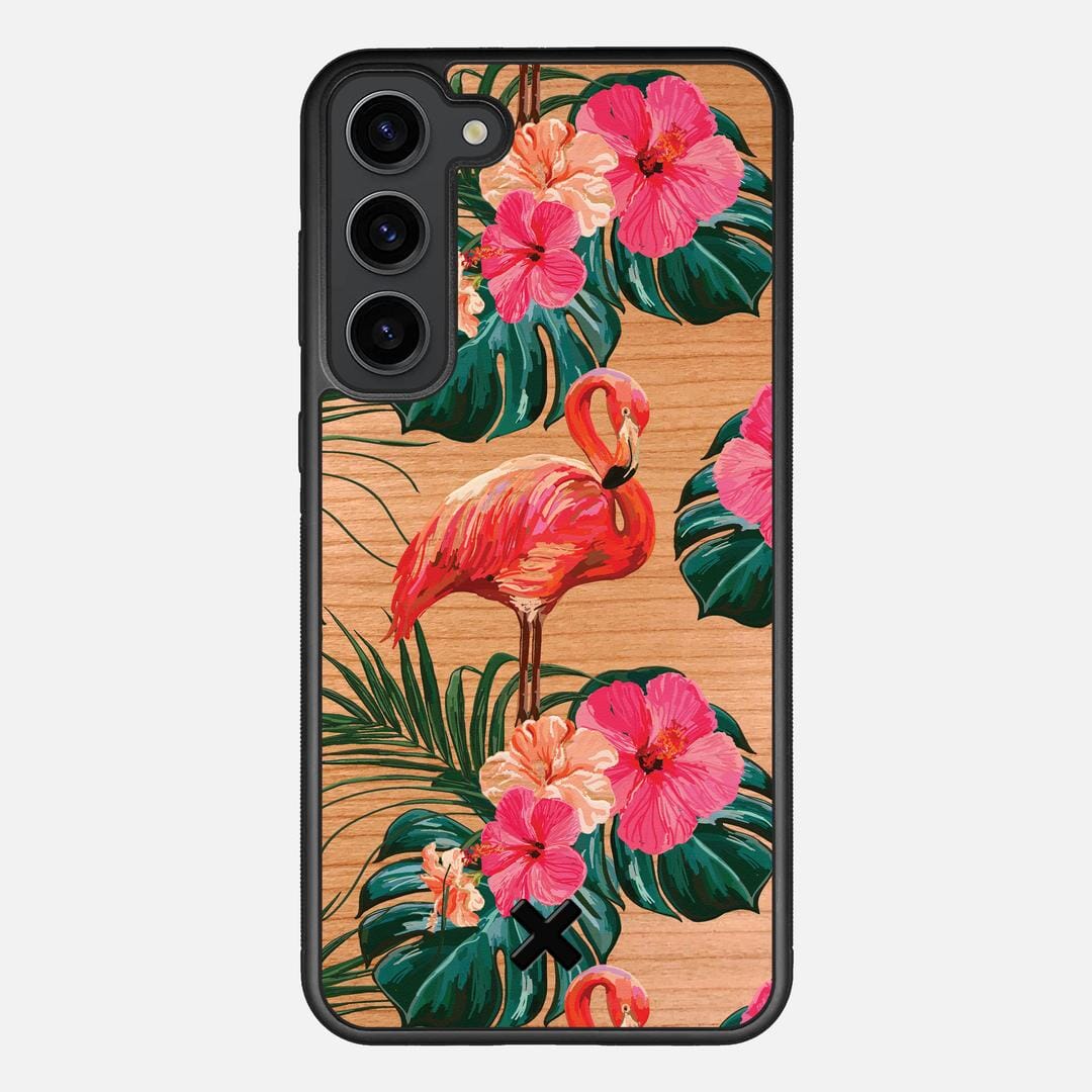Flamingo Case for the Samsung Galaxy S23 Plus featuring a UV Printed Cherry Wood backer with the Keyway X Mark#Phone Model_Galaxy S23 Plus