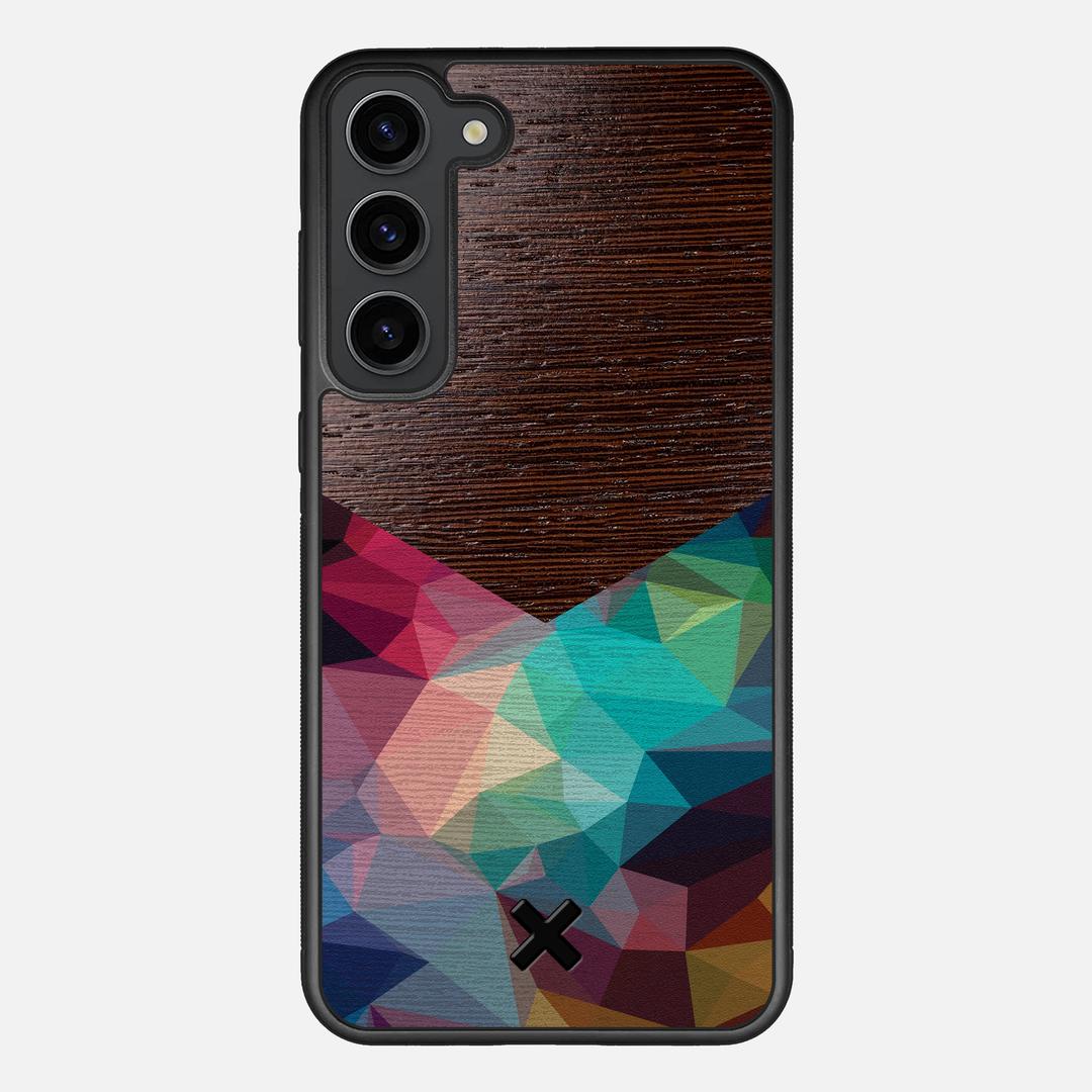 Prism Case for the Samsung Galaxy S23 Plus featuring a UV Printed Wenge Wood backer with the Keyway X Mark#Phone Model_Galaxy S23 Plus