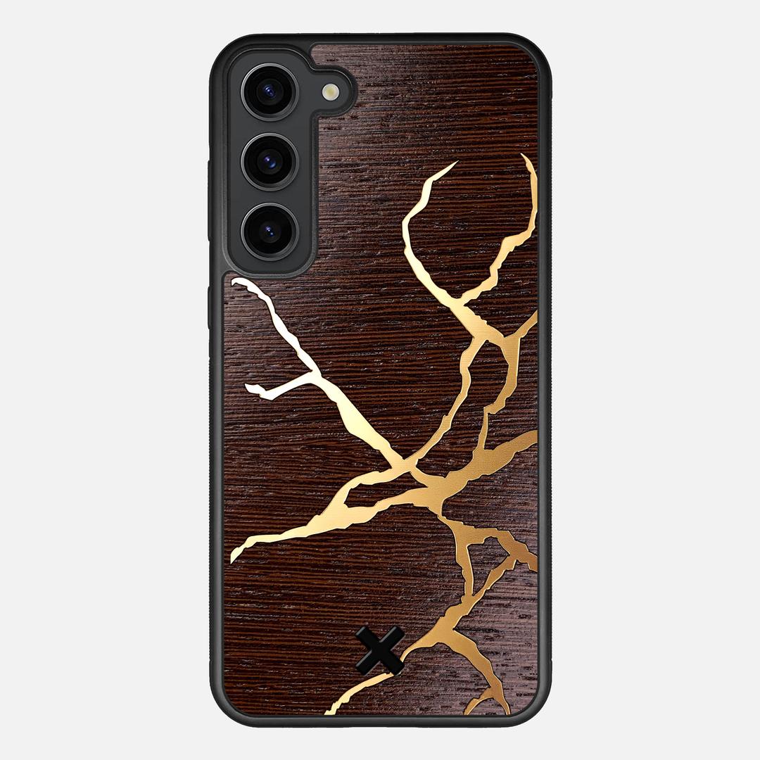 Restore Case for the Samsung Galaxy S23 Plus featuring a Gold and Wenge Wood backer with the Keyway X Mark#Phone Model_Galaxy S23 Plus