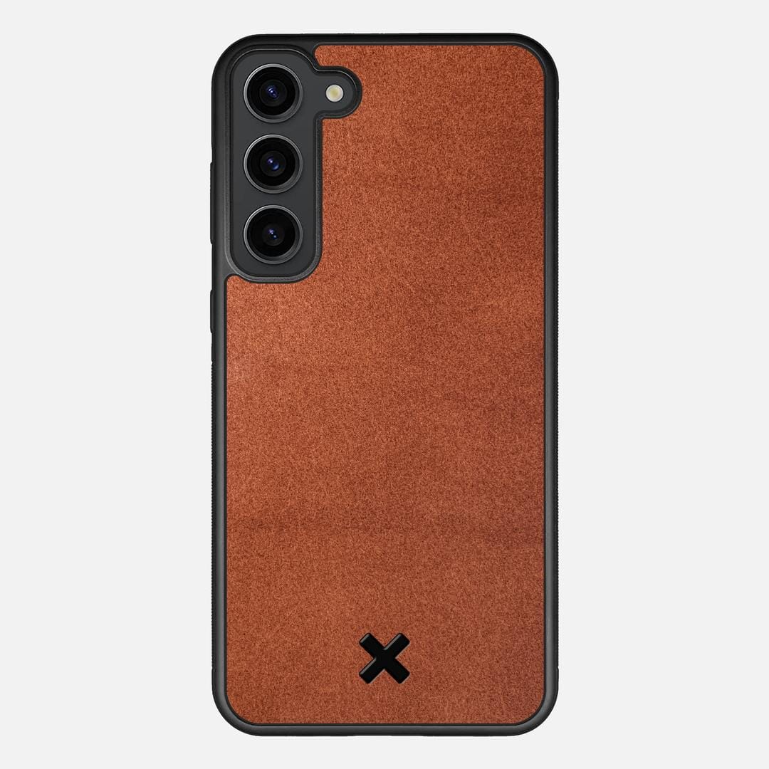 Whiskey Leather Case for the Samsung Galaxy S23 Plus featuring a Genuine Leather backer with the Keyway X Mark#Phone Model_Galaxy S23 Plus