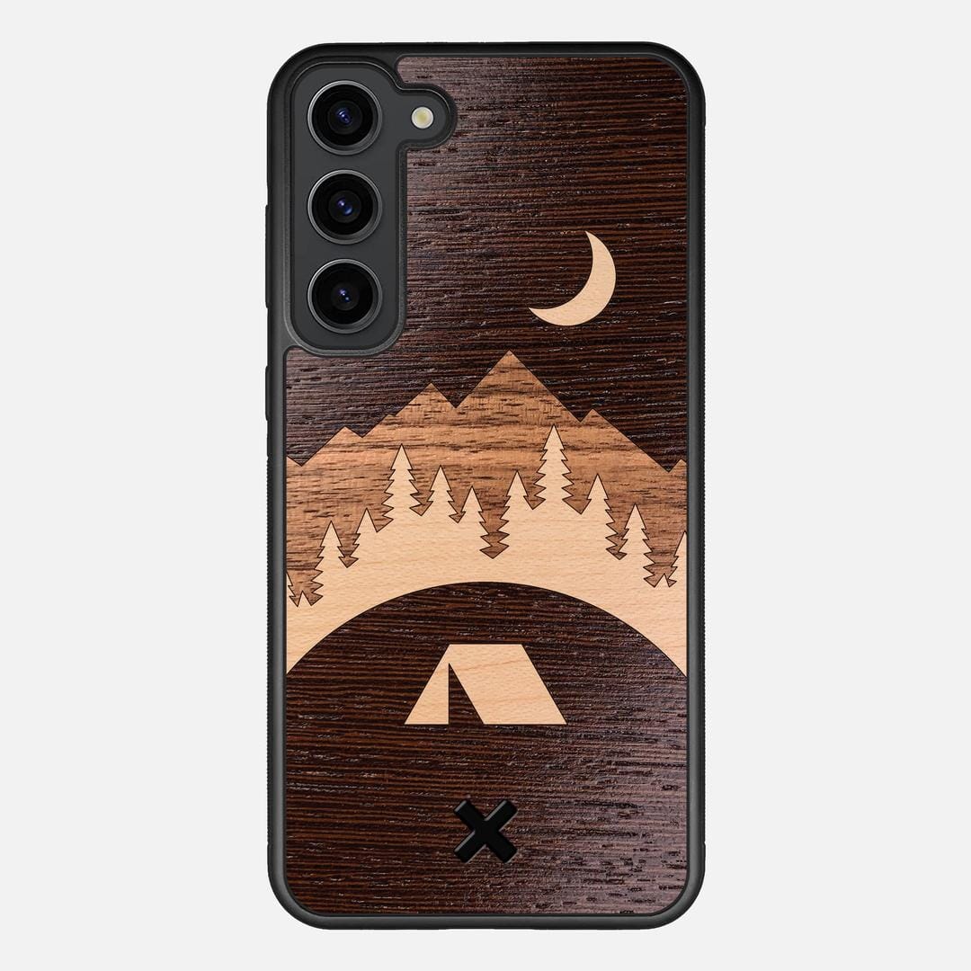 Woodland Case for the Samsung Galaxy S23 Plus featuring a Wenge, Maple, and Walnut Wood backer with the Keyway X Mark#Phone Model_Galaxy S23 Plus