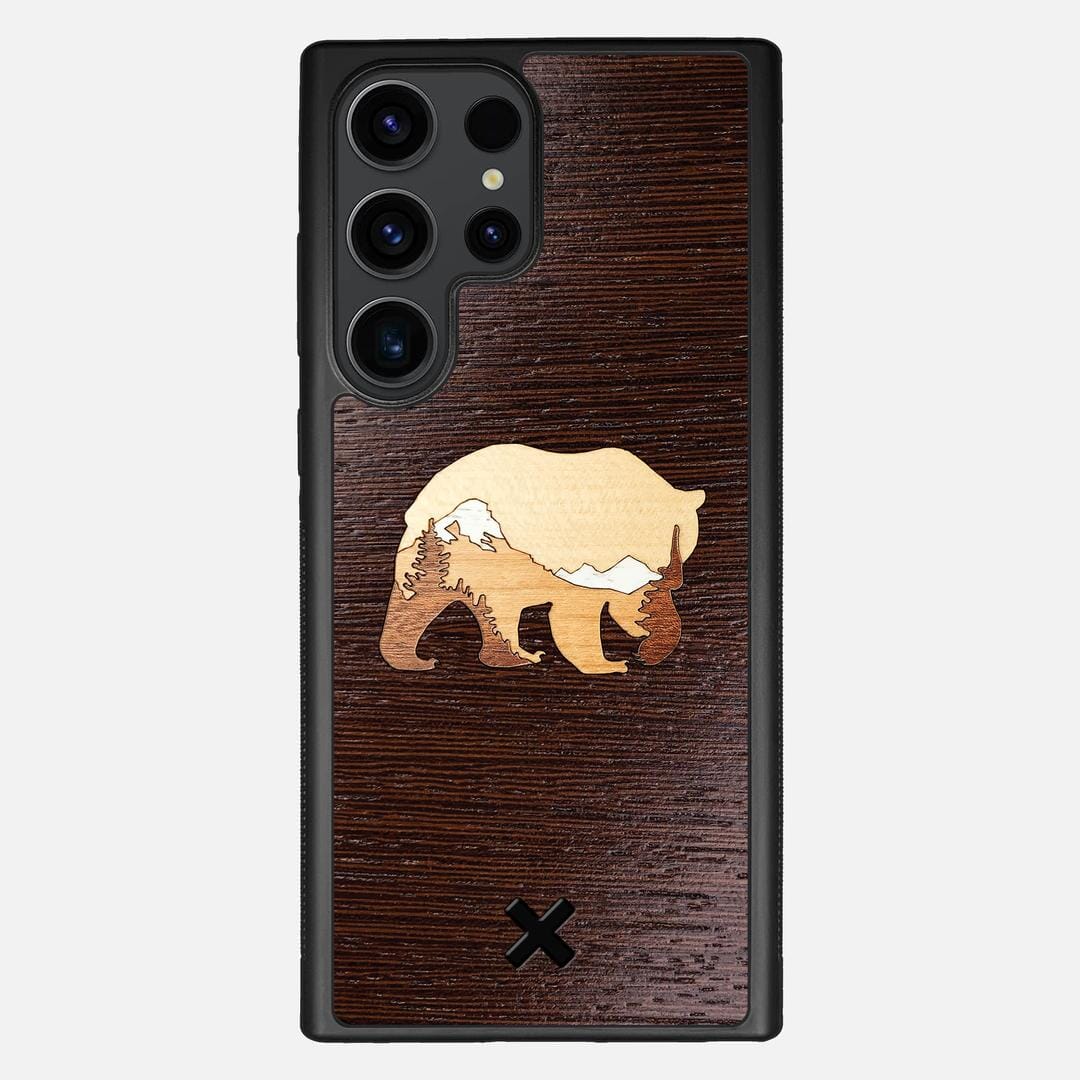 Bear Mountain Case for the Samsung Galaxy S23 Ultra featuring a Wenge, Maple, Cherry, and Sapele Wood backer with the Keyway X Mark#Phone Model_Galaxy S23 Ultra