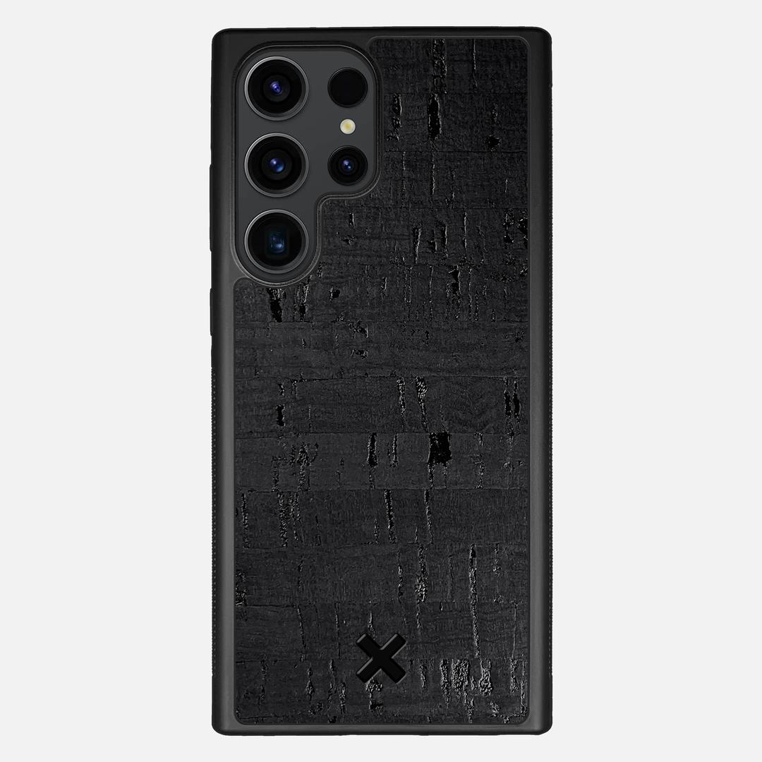 Black Cork Case for the Samsung Galaxy S23 Ultra featuring a Genuine Cork backer with the Keyway X Mark#Phone Model_Galaxy S23 Ultra