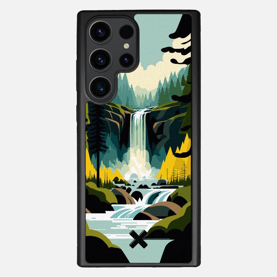 Cascade Case for the Samsung Galaxy S23 Ultra featuring a UV Printed Cotton Canvas backer with the Keyway X Mark#Phone Model_Galaxy S23 Ultra