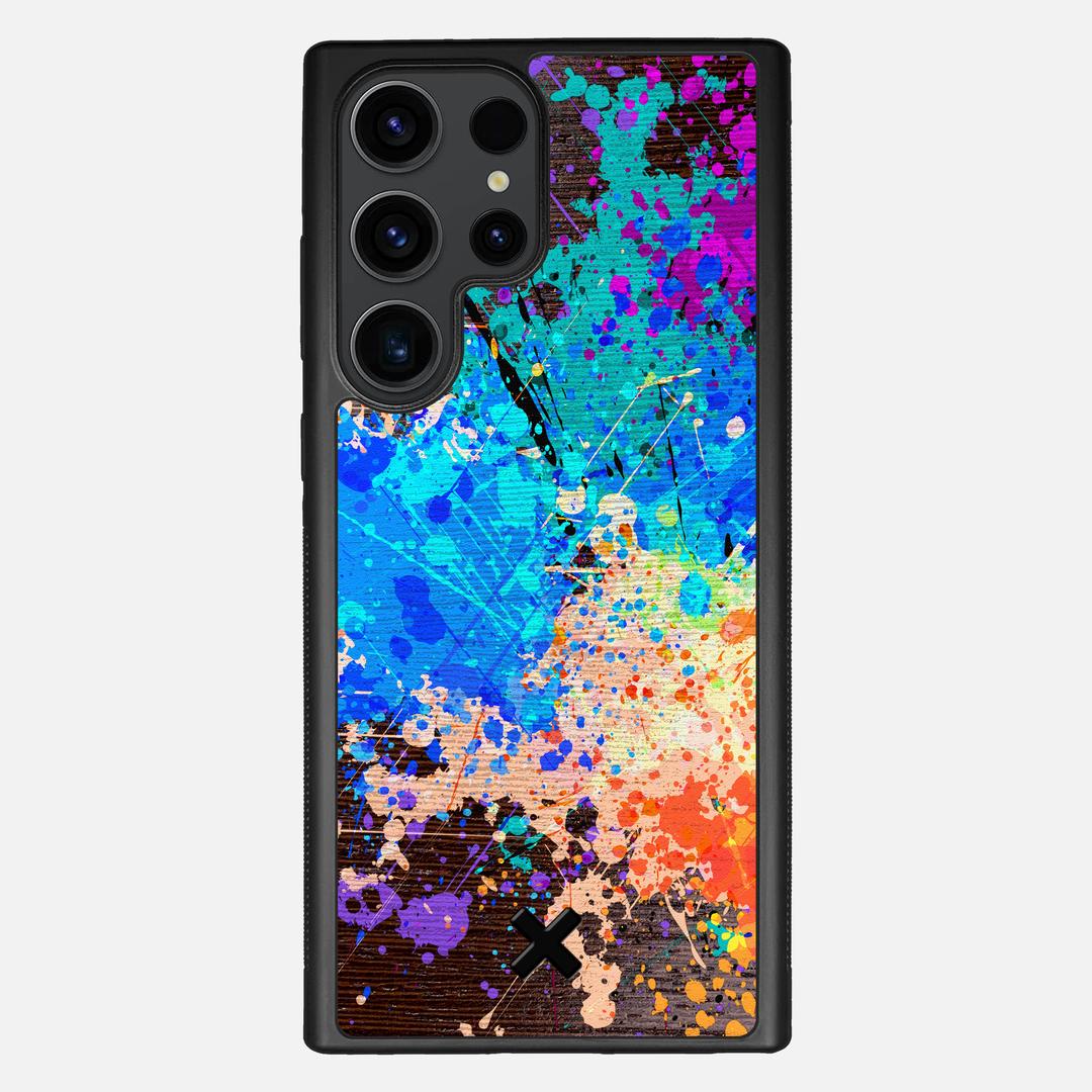 Chroma Case for the Samsung Galaxy S23 Ultra featuring a UV Printed Wenge Wood backer with the Keyway X Mark#Phone Model_Galaxy S23 Ultra