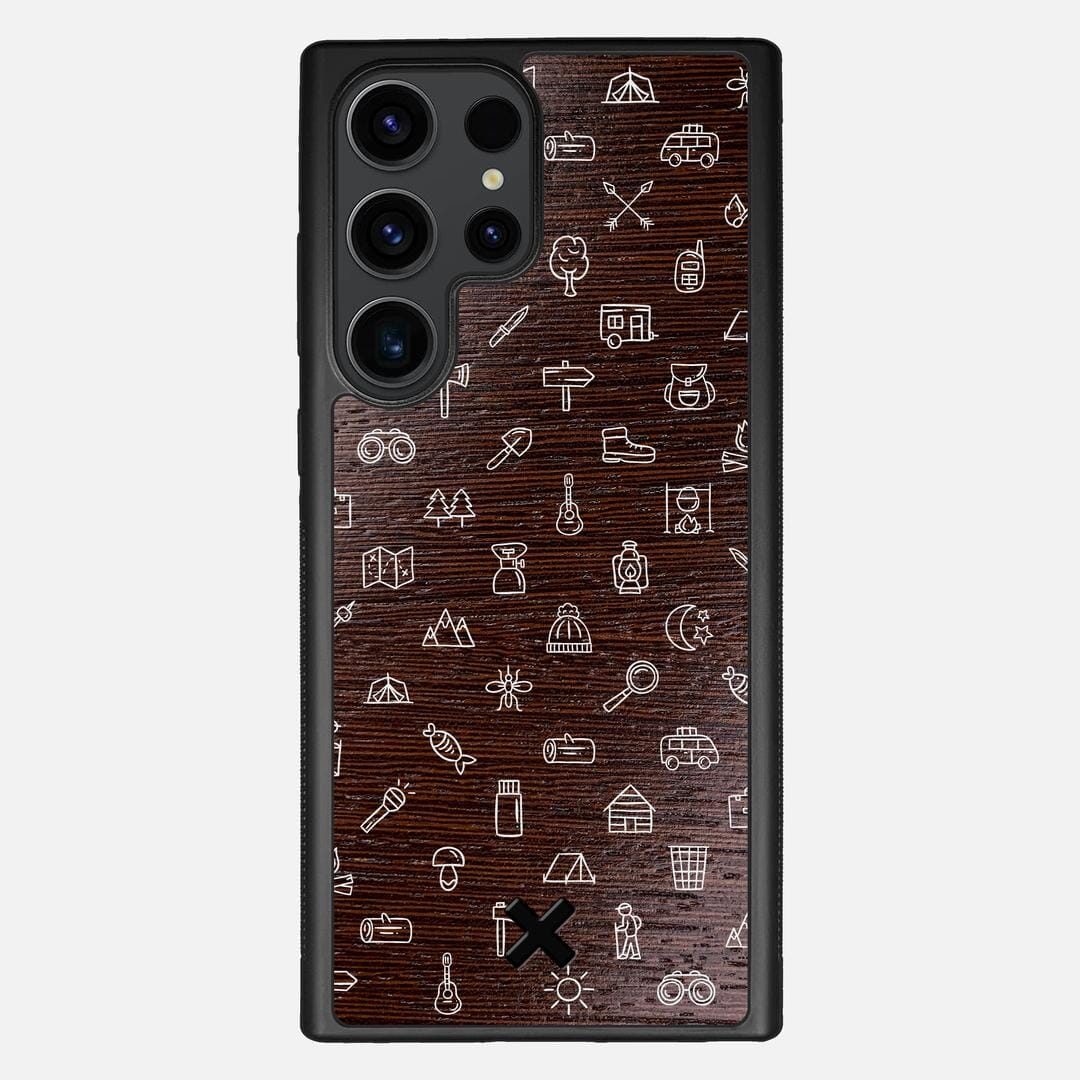Gear Case for the Samsung Galaxy S23 Ultra featuring a UV Printed Wenge Wood backer with the Keyway X Mark#Phone Model_Galaxy S23 Ultra
