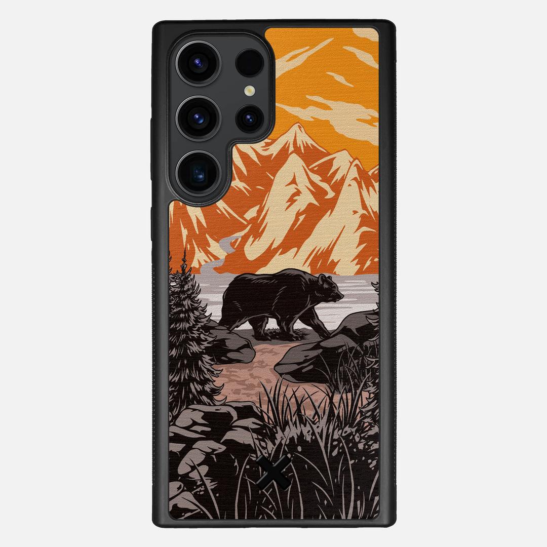 Kodiak Case for the Samsung Galaxy S23 Ultra featuring a UV Printed Wenge Wood backer with the Keyway X Mark#Phone Model_Galaxy S23 Ultra