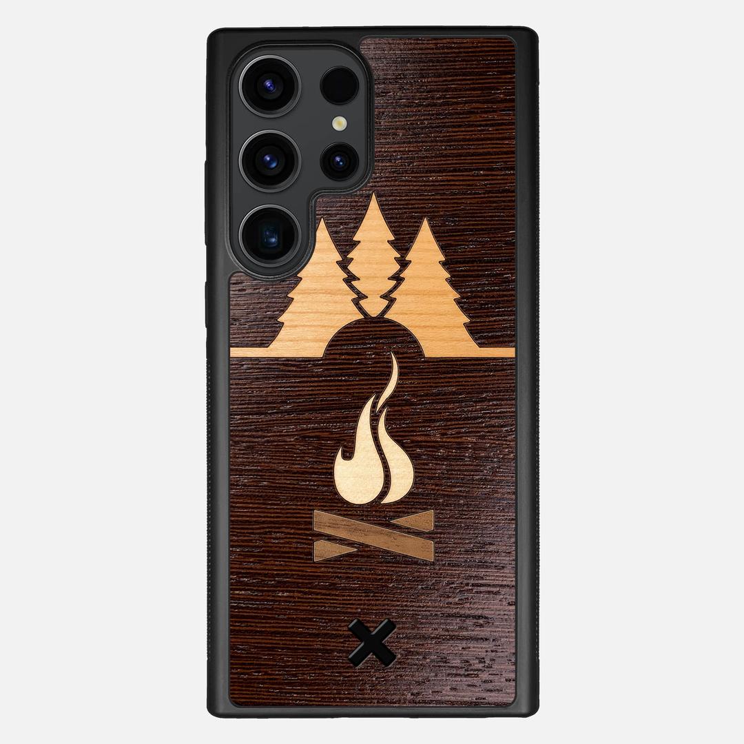 Nomad Case for the Samsung Galaxy S23 Ultra featuring a Wenge, Cherry, Maple, and Walnut Wood backer with the Keyway X Mark#Phone Model_Galaxy S23 Ultra
