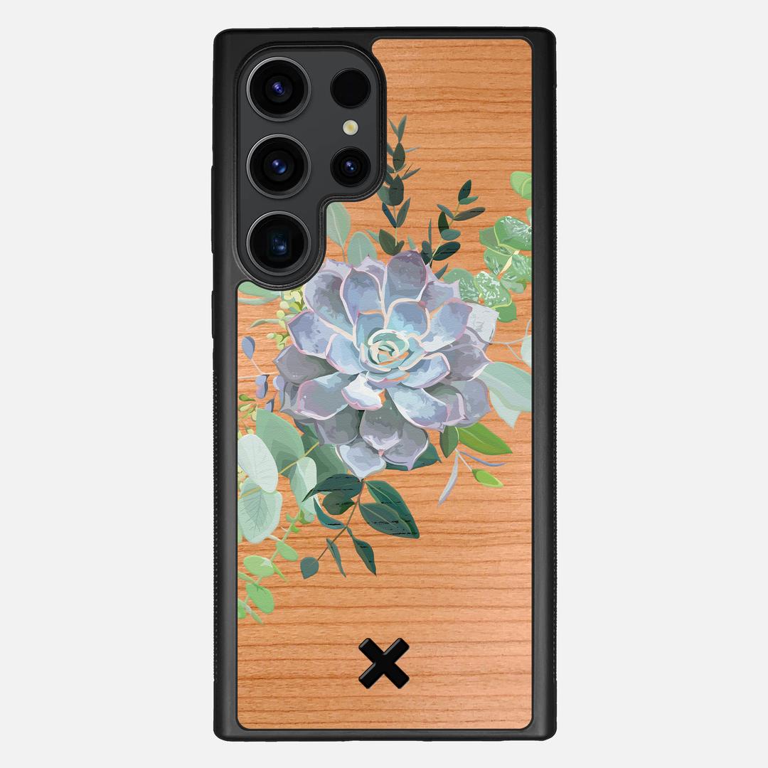 Pollux Case for the Samsung Galaxy S23 Ultra featuring a UV Printed Cherry Wood backer with the Keyway X Mark#Phone Model_Galaxy S23 Ultra