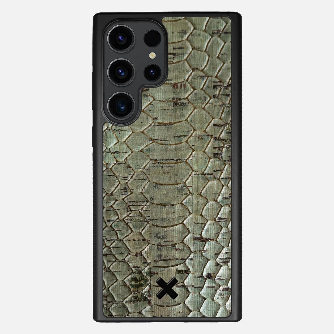 Python Cork Case for the Samsung Galaxy S23 Ultra featuring a Genuine Cork backer with the Keyway X Mark#Phone Model_Galaxy S23 Ultra