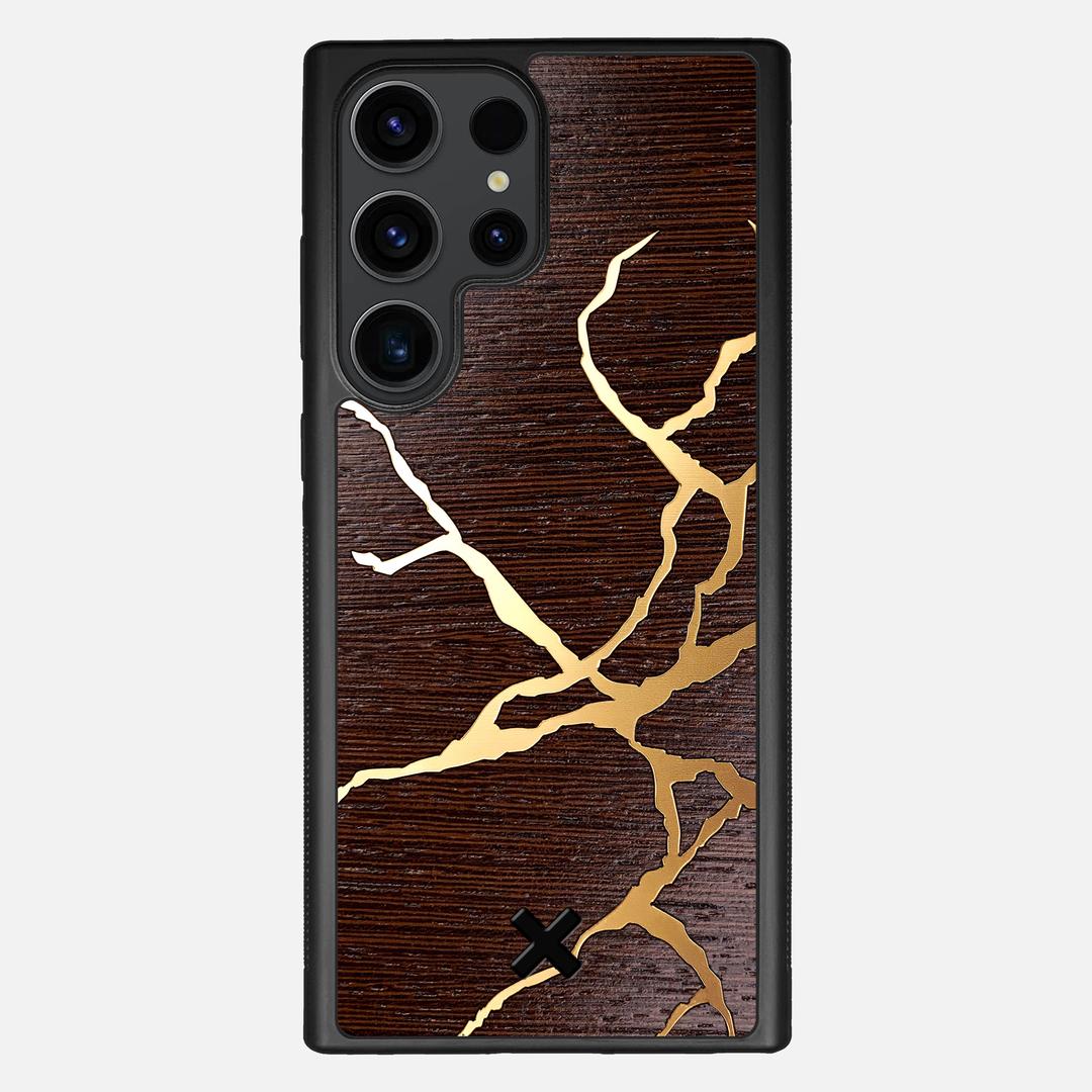 Restore Case for the Samsung Galaxy S23 Ultra featuring a Gold and Wenge Wood backer with the Keyway X Mark#Phone Model_Galaxy S23 Ultra
