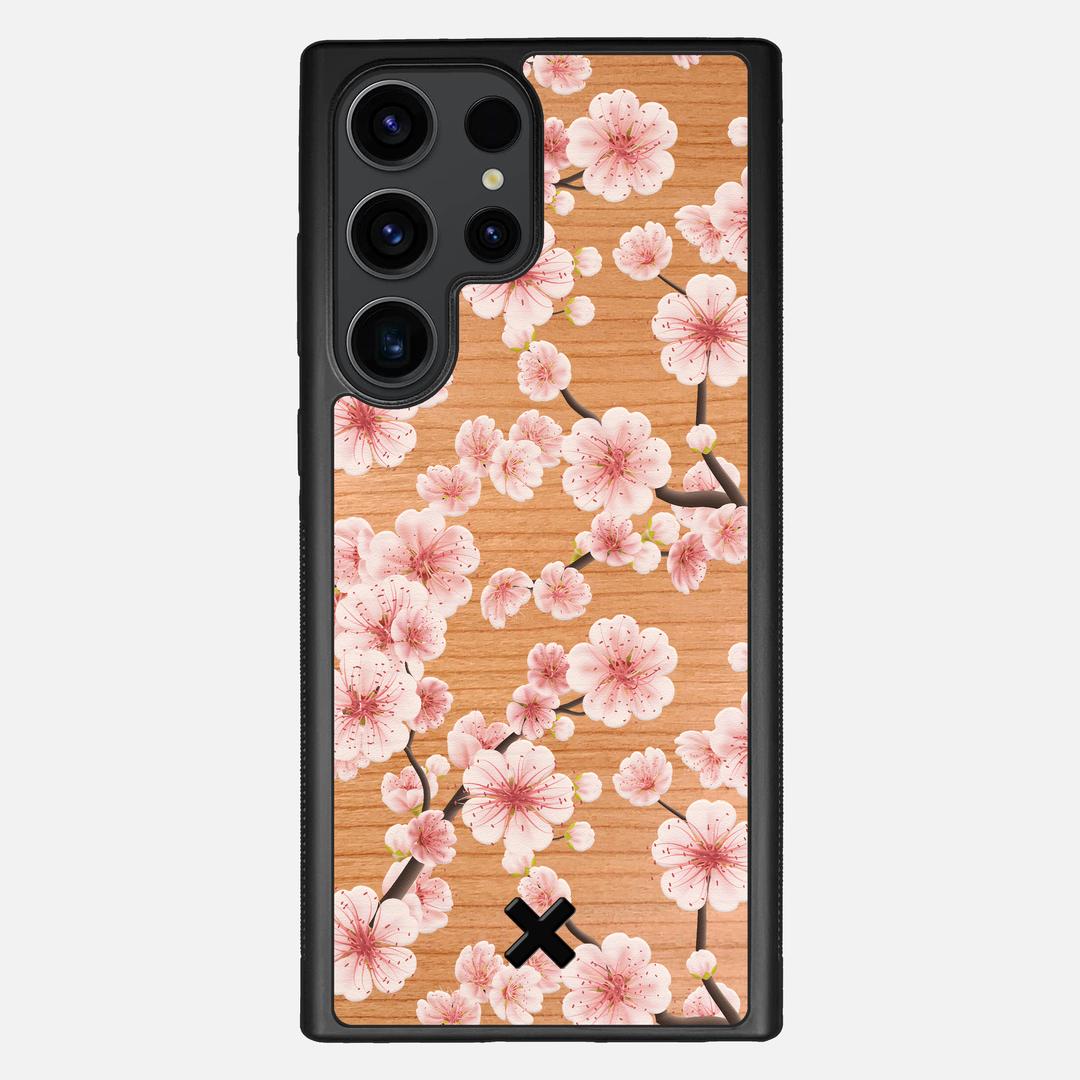 Sakura Case for the Samsung Galaxy S23 Ultra featuring a UV Printed Cherry Wood backer with the Keyway X Mark#Phone Model_Galaxy S23 Ultra