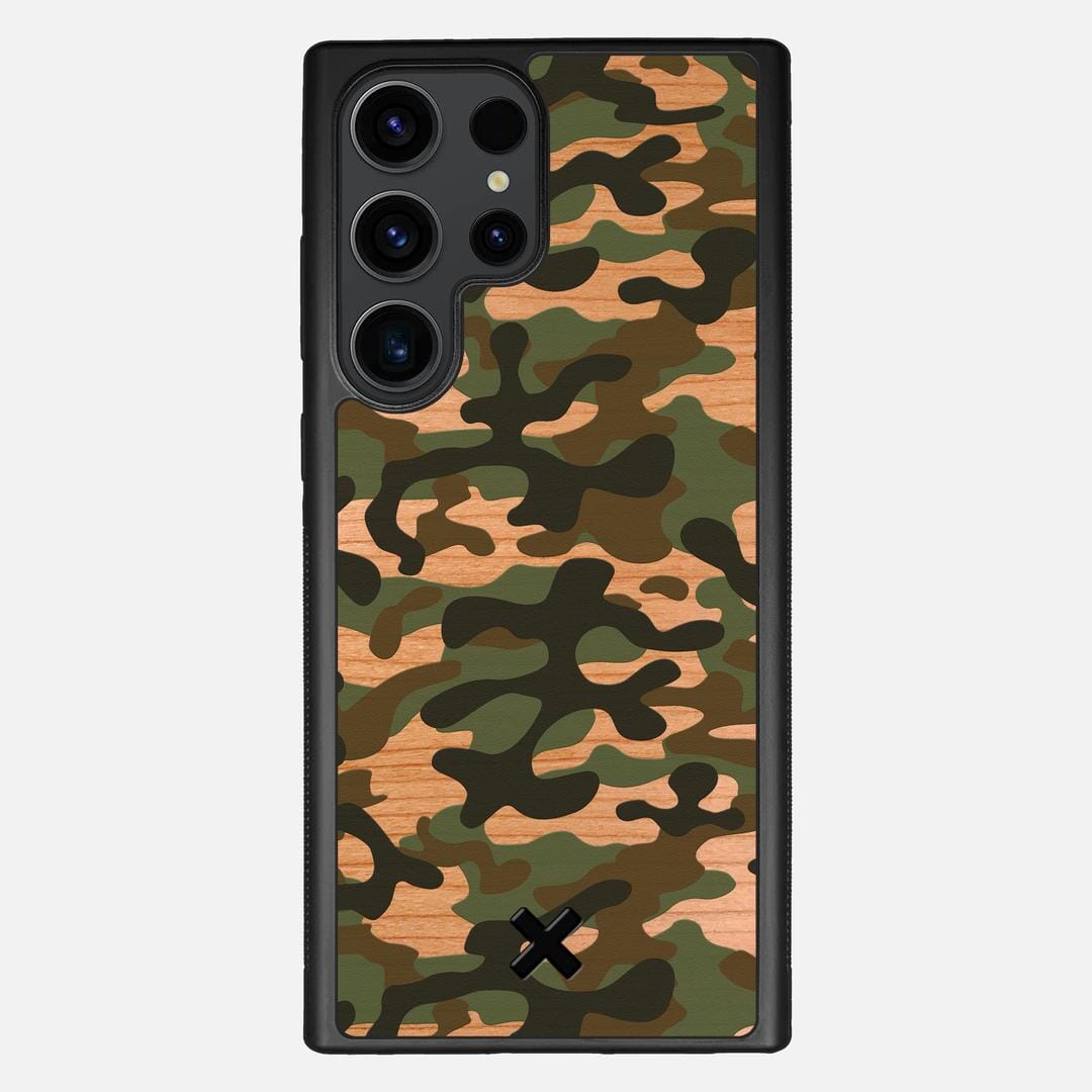 Trooper Case for the Samsung Galaxy S23 Ultra featuring a UV Printed and Cherry Wood backer with the Keyway X Mark#Phone Model_Galaxy S23 Ultra