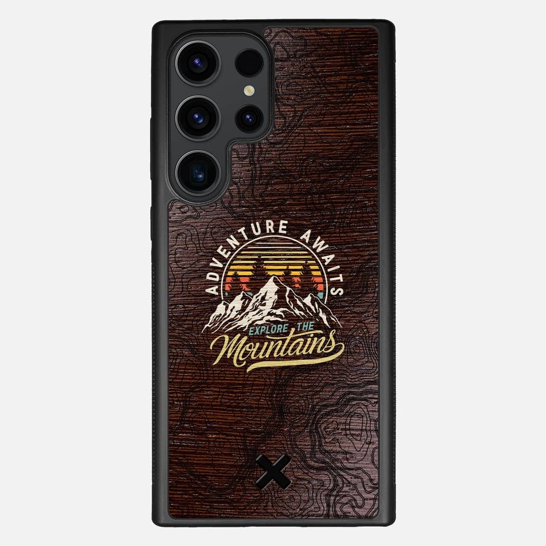 Wanderlust Case for the Samsung Galaxy S23 Ultra featuring a UV Printed Wenge Wood backer with the Keyway X Mark#Phone Model_Galaxy S23 Ultra