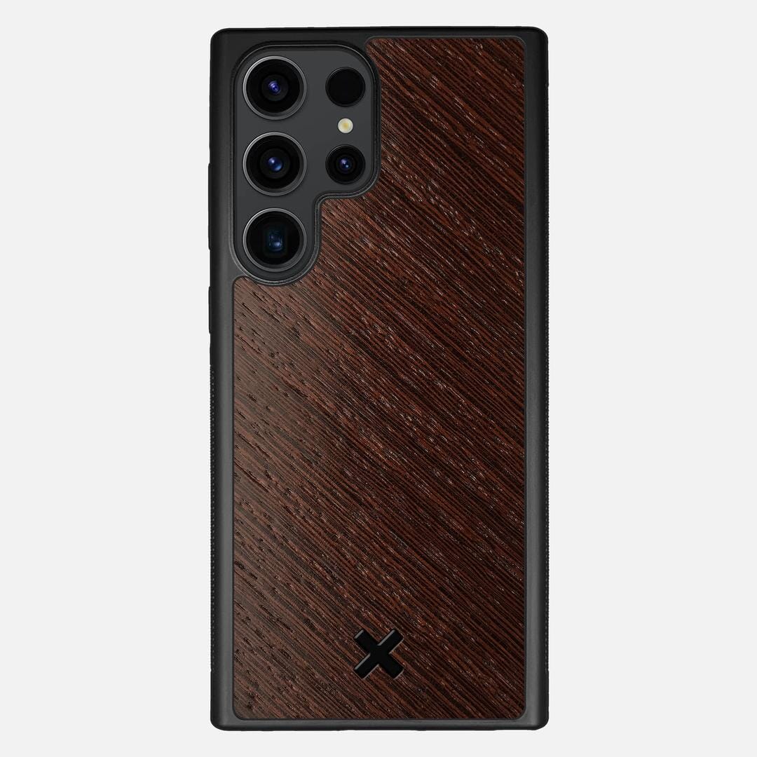 Wenge Pure Case for the Samsung Galaxy S23 Ultra featuring a Wenge Wood backer with the Keyway X Mark#Phone Model_Galaxy S23 Ultra