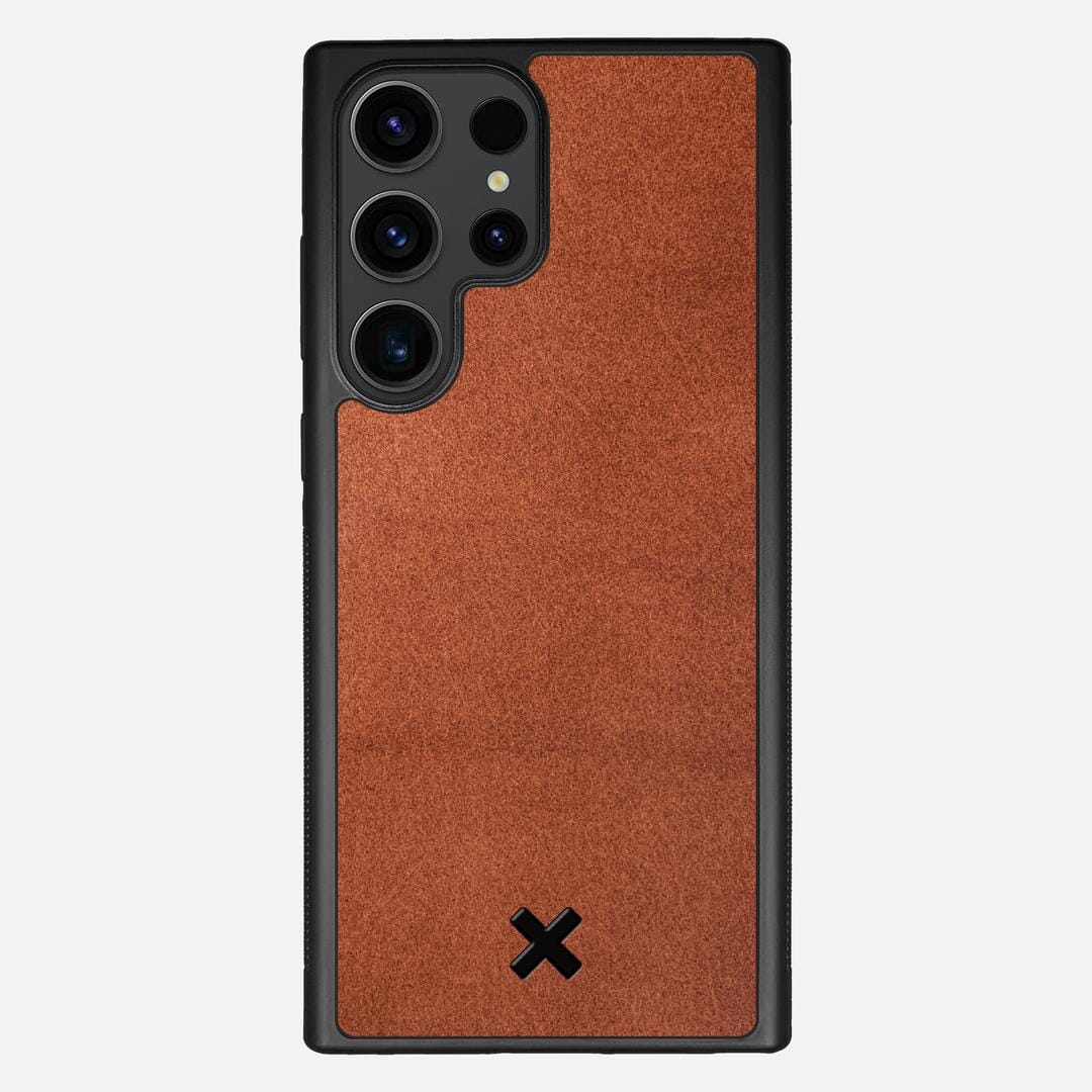 Whiskey Leather Case for the Samsung Galaxy S23 Ultra featuring a Genuine Leather backer with the Keyway X Mark#Phone Model_Galaxy S23 Ultra