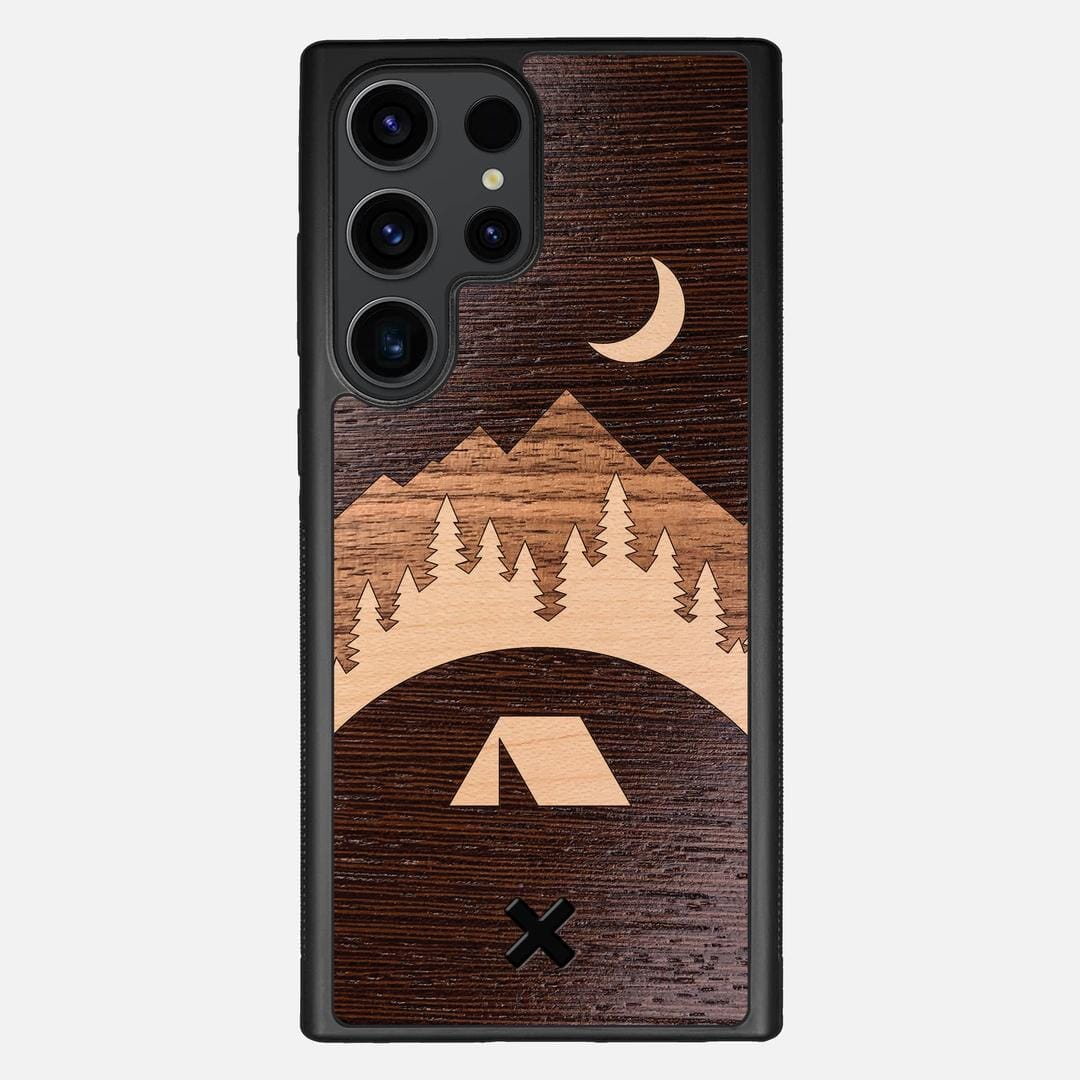 Woodland Case for the Samsung Galaxy S23 Ultra featuring a Wenge, Maple, and Walnut Wood backer with the Keyway X Mark#Phone Model_Galaxy S23 Ultra