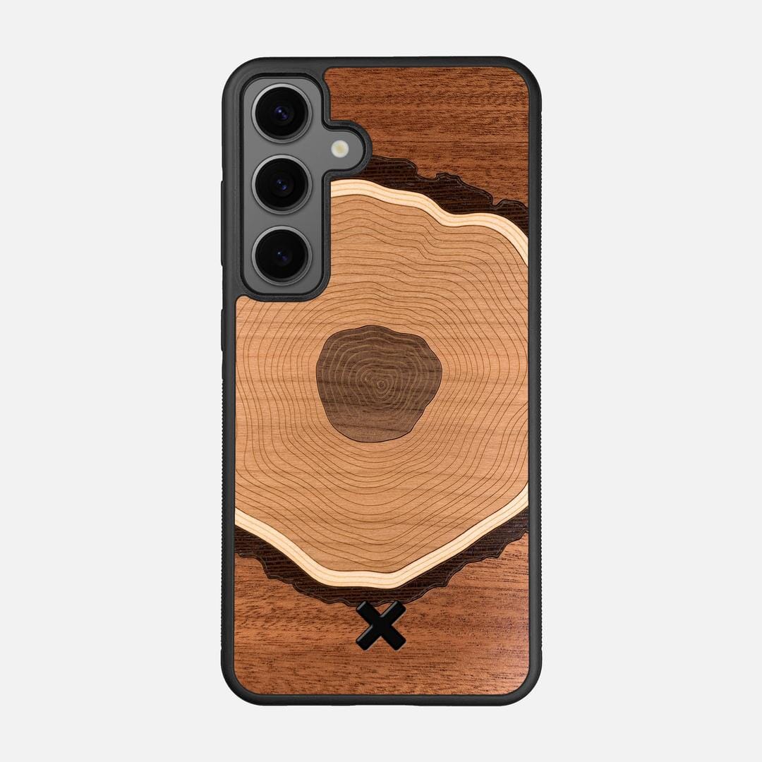 Arbor Case for the Samsung Galaxy S24 featuring a Sapele, Wenge, Maple, Cherry, and Walnut Wood backer with the Keyway X Mark#Phone Model_Galaxy S24
