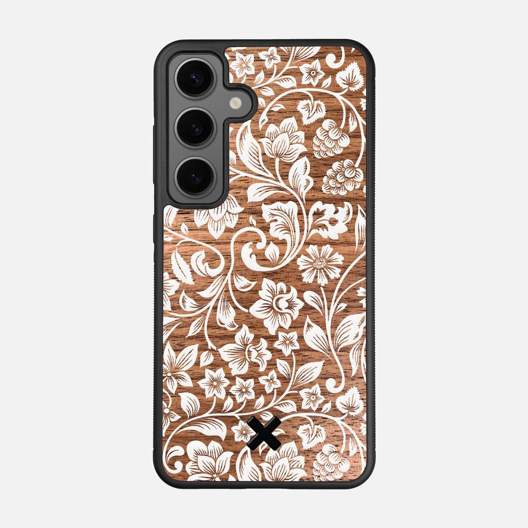Blossom Case for the Samsung Galaxy S24 featuring a UV Printed Walnut Wood backer with the Keyway X Mark#Phone Model_Galaxy S24