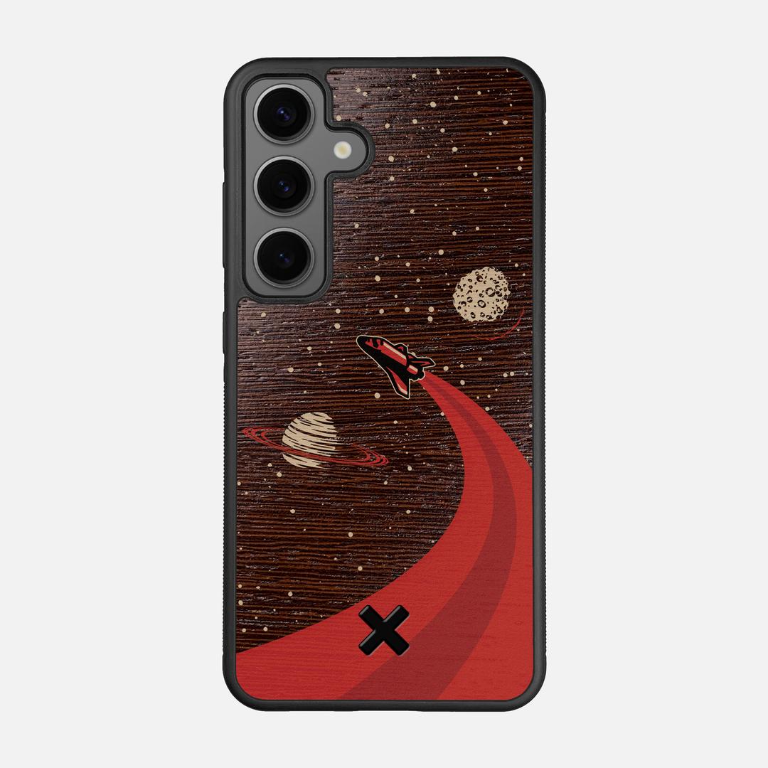Booster Case for the Samsung Galaxy S24 featuring a UV Printed Wenge Wood backer with the Keyway X Mark#Phone Model_Galaxy S24