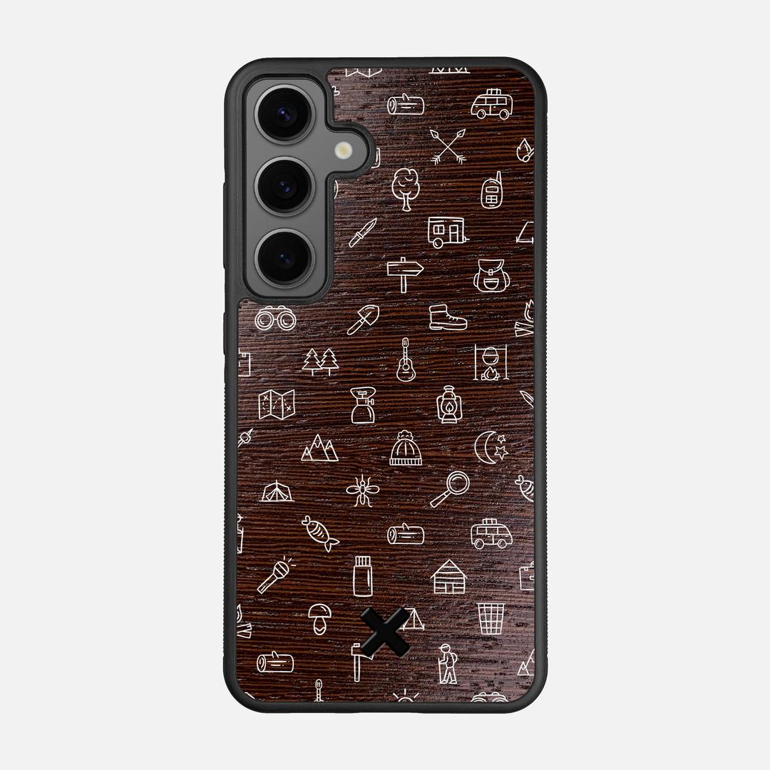 Gear Case for the Samsung Galaxy S24 featuring a UV Printed Wenge Wood backer with the Keyway X Mark#Phone Model_Galaxy S24