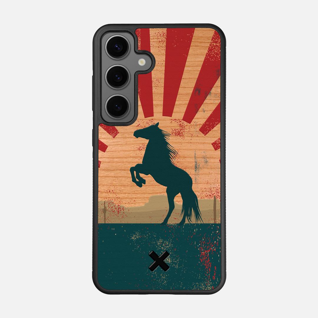 Mustang Case for the Samsung Galaxy S24 featuring a UV Printed Cherry Wood backer with the Keyway X Mark#Phone Model_Galaxy S24