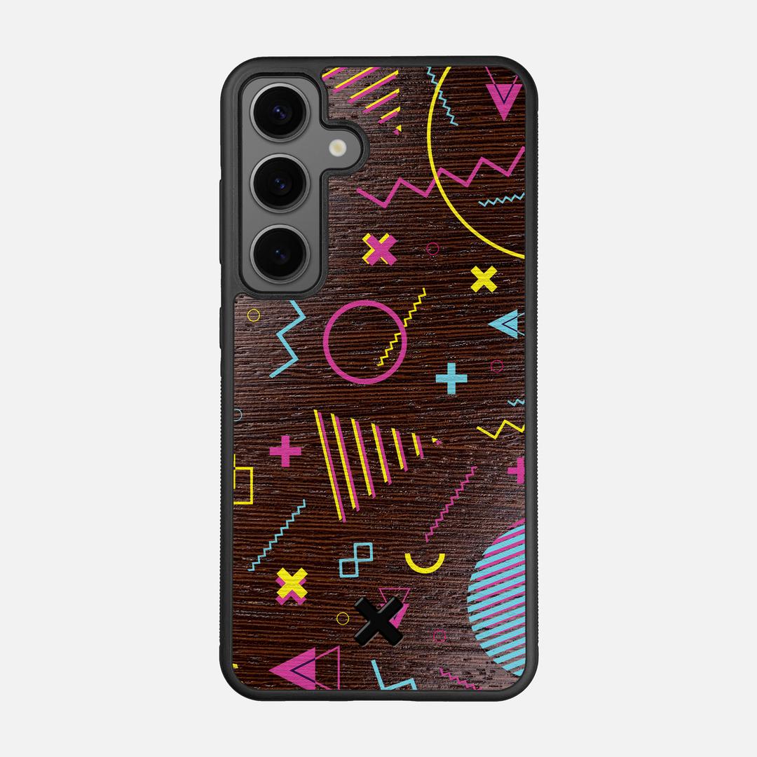 Neon Case for the Samsung Galaxy S24 featuring a UV Printed Wenge Wood backer with the Keyway X Mark#Phone Model_Galaxy S24