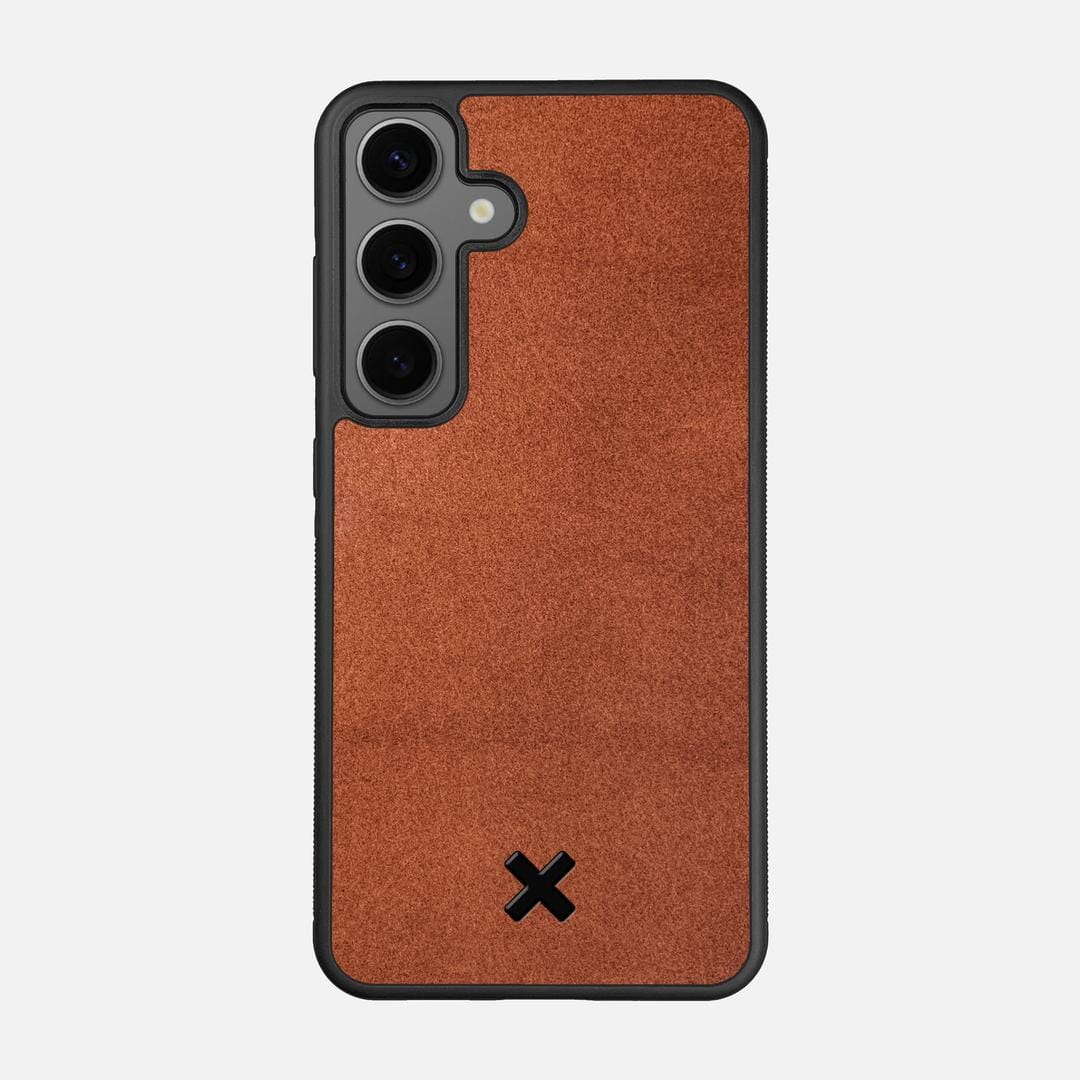 Whiskey Leather Case for the Samsung Galaxy S24 featuring a Genuine Leather backer with the Keyway X Mark#Phone Model_Galaxy S24