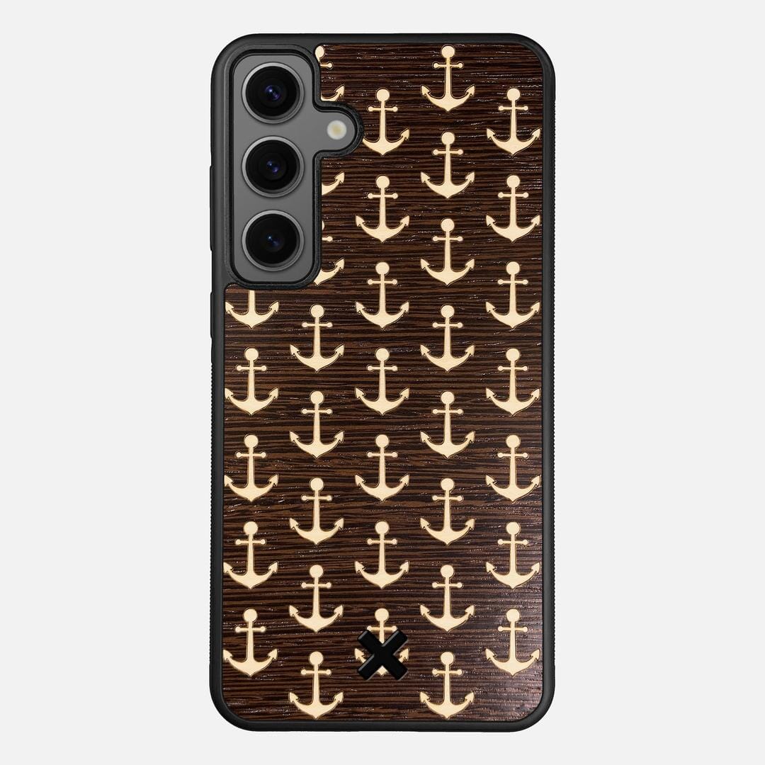 Anchor Case for the Samsung Galaxy S24 Plus featuring a Maple and Wenge Wood backer with the Keyway X Mark#Phone Model_Galaxy S24 Plus