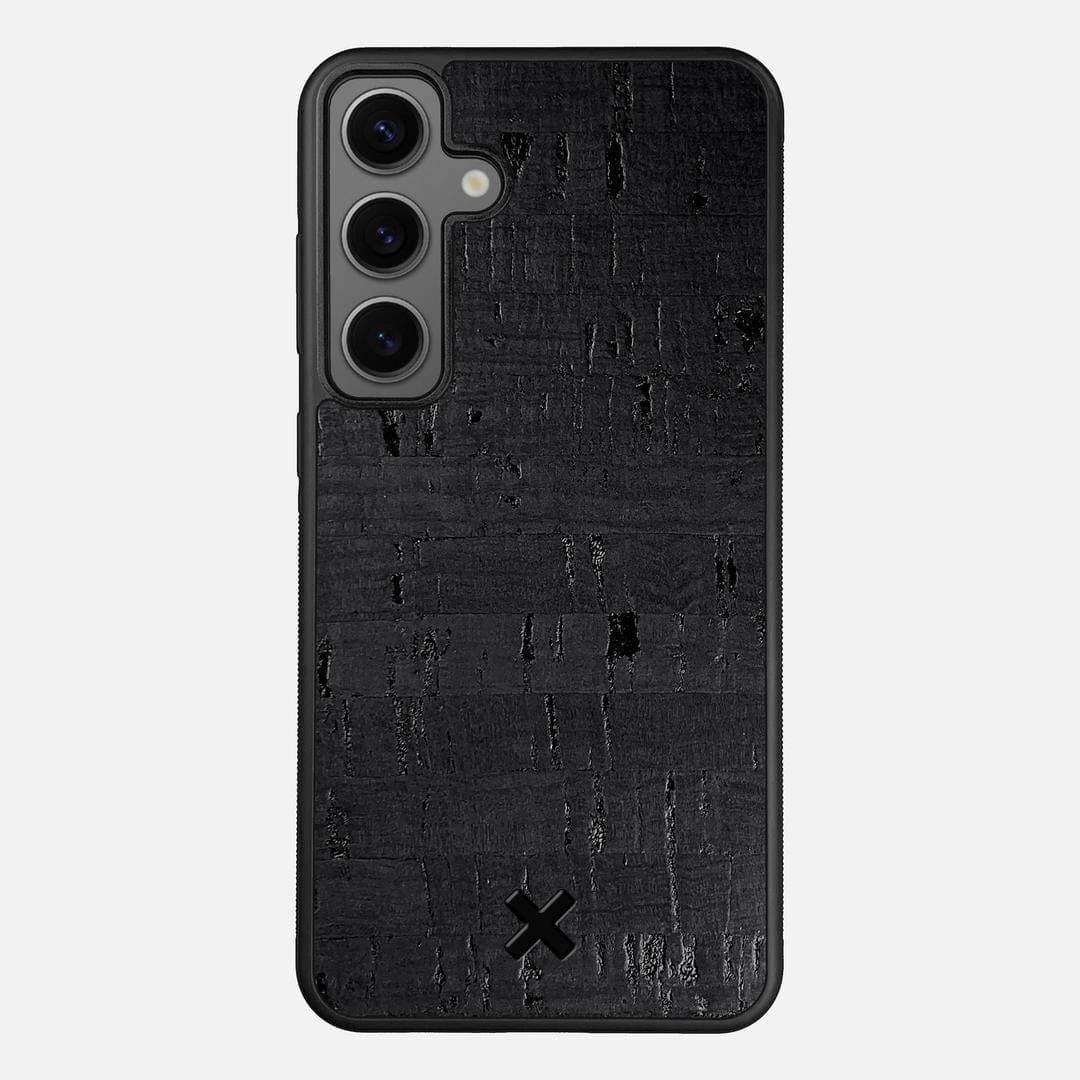 Black Cork Case for the Samsung Galaxy S24 Plus featuring a Genuine Cork backer with the Keyway X Mark#Phone Model_Galaxy S24 Plus