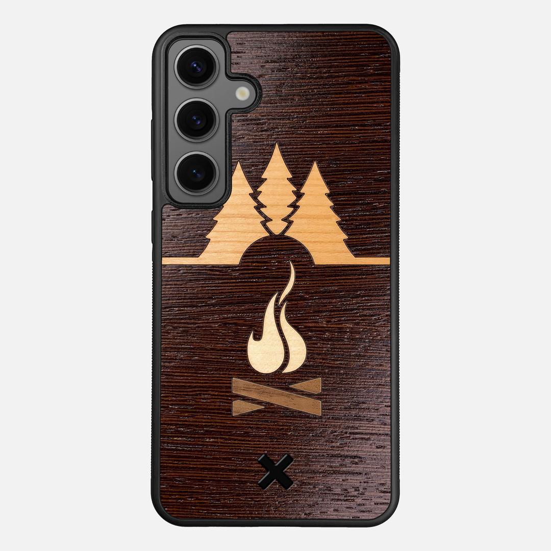 Nomad Case for the Samsung Galaxy S24 Plus featuring a Wenge, Cherry, Maple, and Walnut Wood backer with the Keyway X Mark#Phone Model_Galaxy S24 Plus