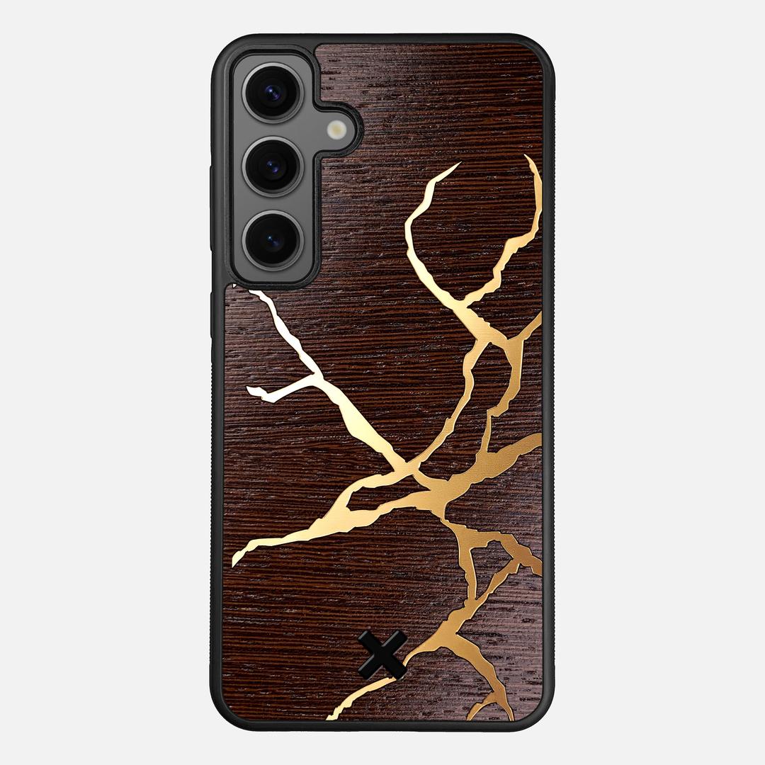 Restore Case for the Samsung Galaxy S24 Plus featuring a Gold and Wenge Wood backer with the Keyway X Mark#Phone Model_Galaxy S24 Plus