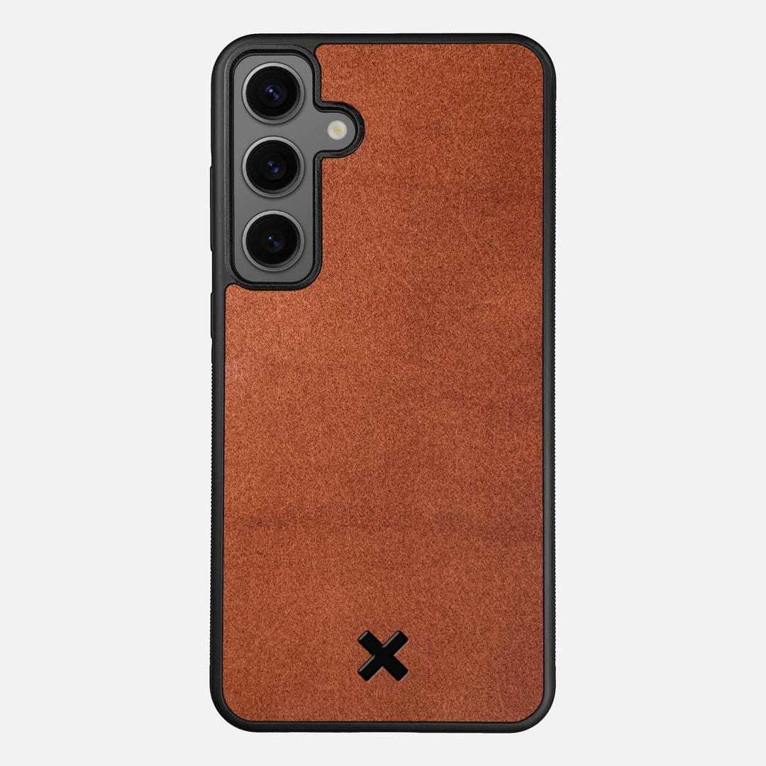 Whiskey Leather Case for the Samsung Galaxy S24 Plus featuring a Genuine Leather backer with the Keyway X Mark#Phone Model_Galaxy S24 Plus