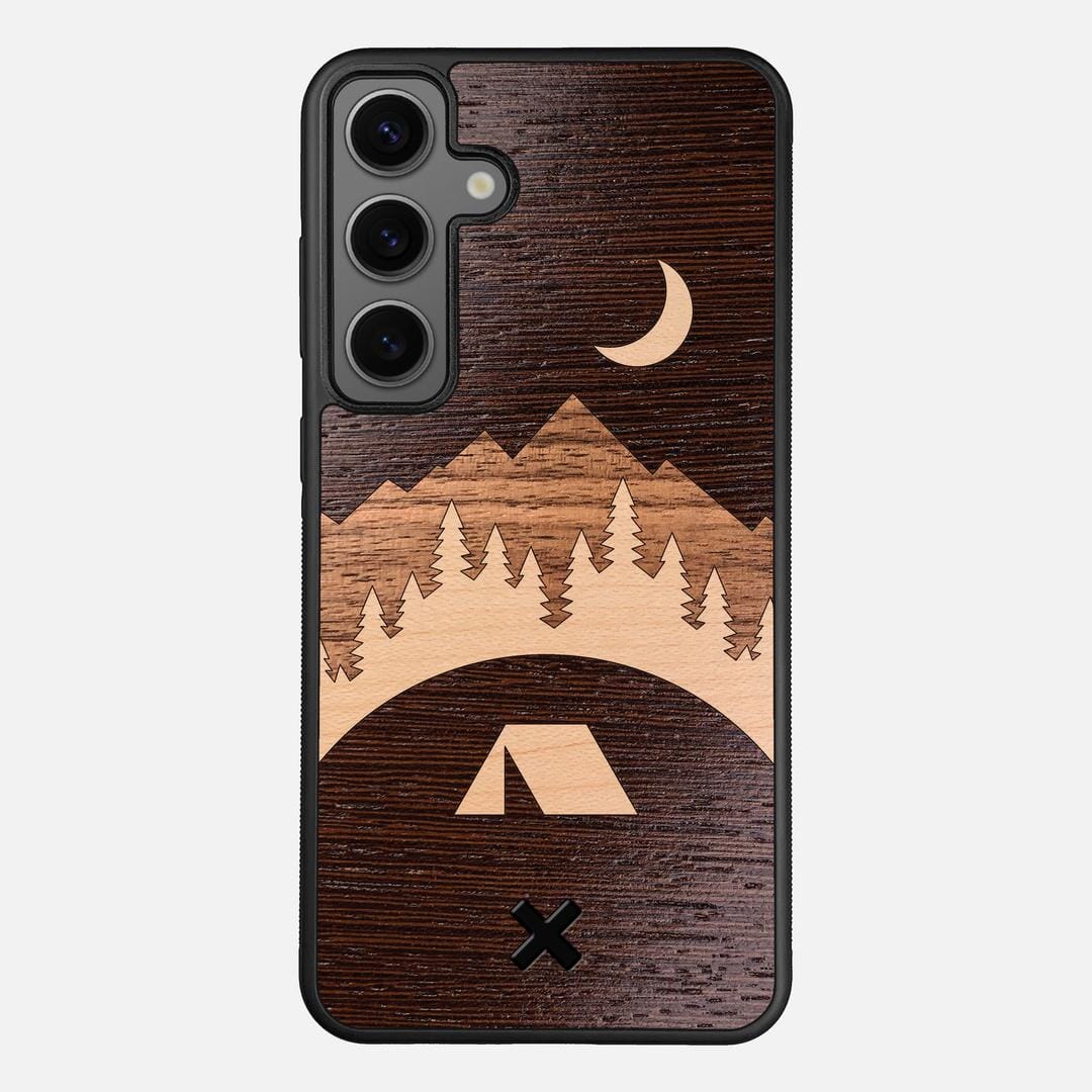 Woodland Case for the Samsung Galaxy S24 Plus featuring a Wenge, Maple, and Walnut Wood backer with the Keyway X Mark#Phone Model_Galaxy S24 Plus