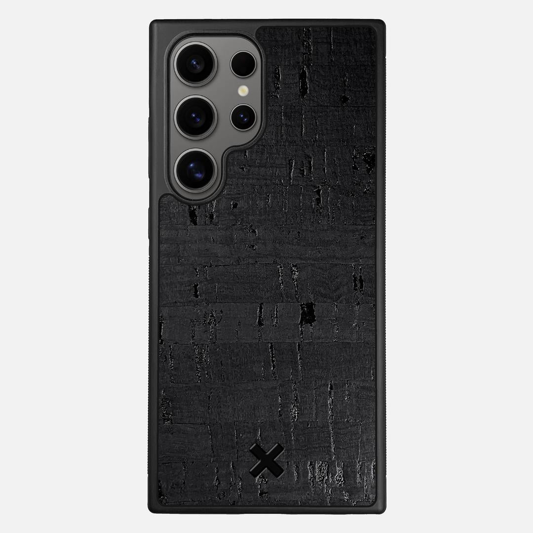 Black Cork Case for the Samsung Galaxy S24 Ultra featuring a Genuine Cork backer with the Keyway X Mark#Phone Model_Galaxy S24 Ultra