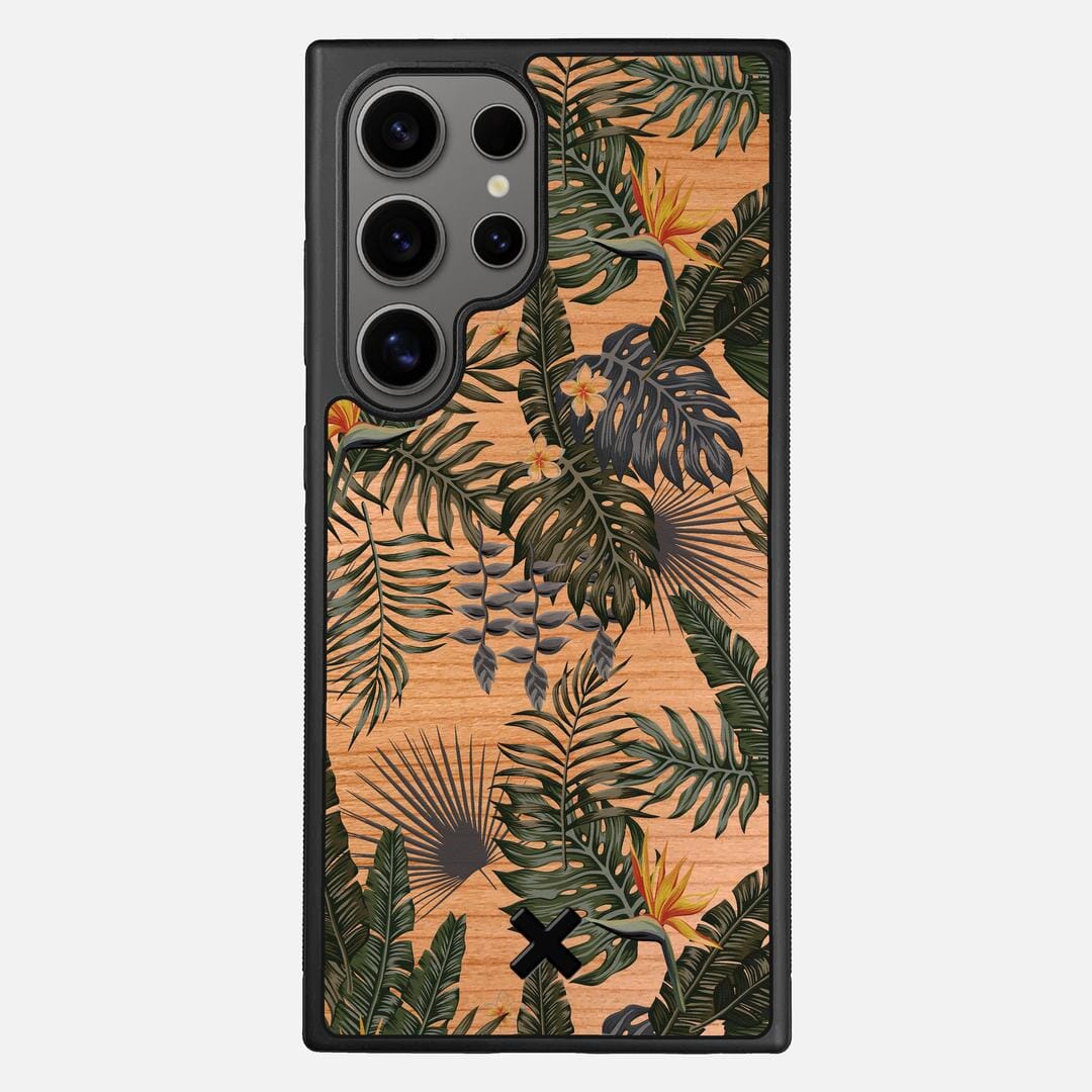 Flora Case for the Samsung Galaxy S24 Ultra featuring a UV Printed Cherry Wood backer with the Keyway X Mark#Phone Model_Galaxy S24 Ultra