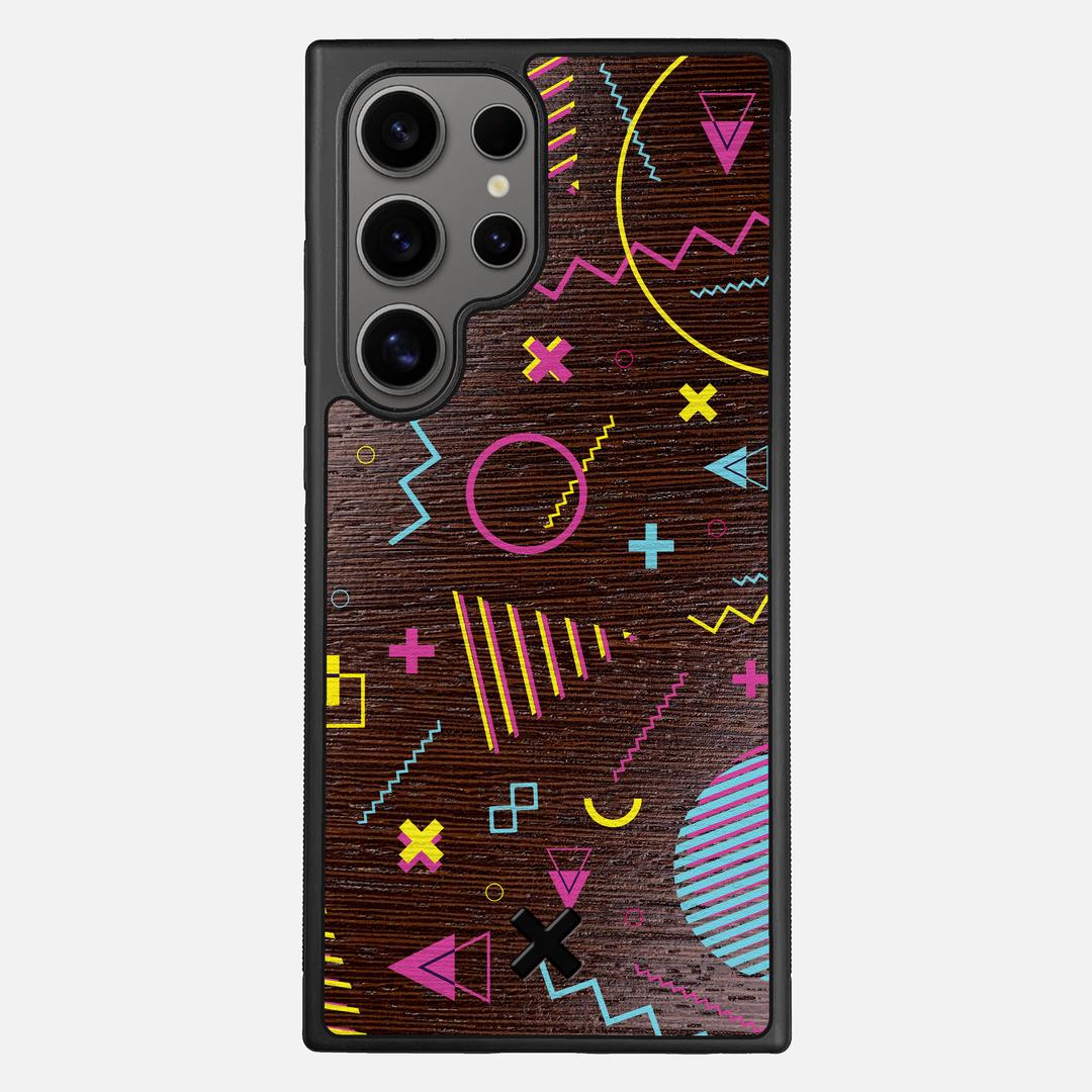 Neon Case for the Samsung Galaxy S24 Ultra featuring a UV Printed Wenge Wood backer with the Keyway X Mark#Phone Model_Galaxy S24 Ultra