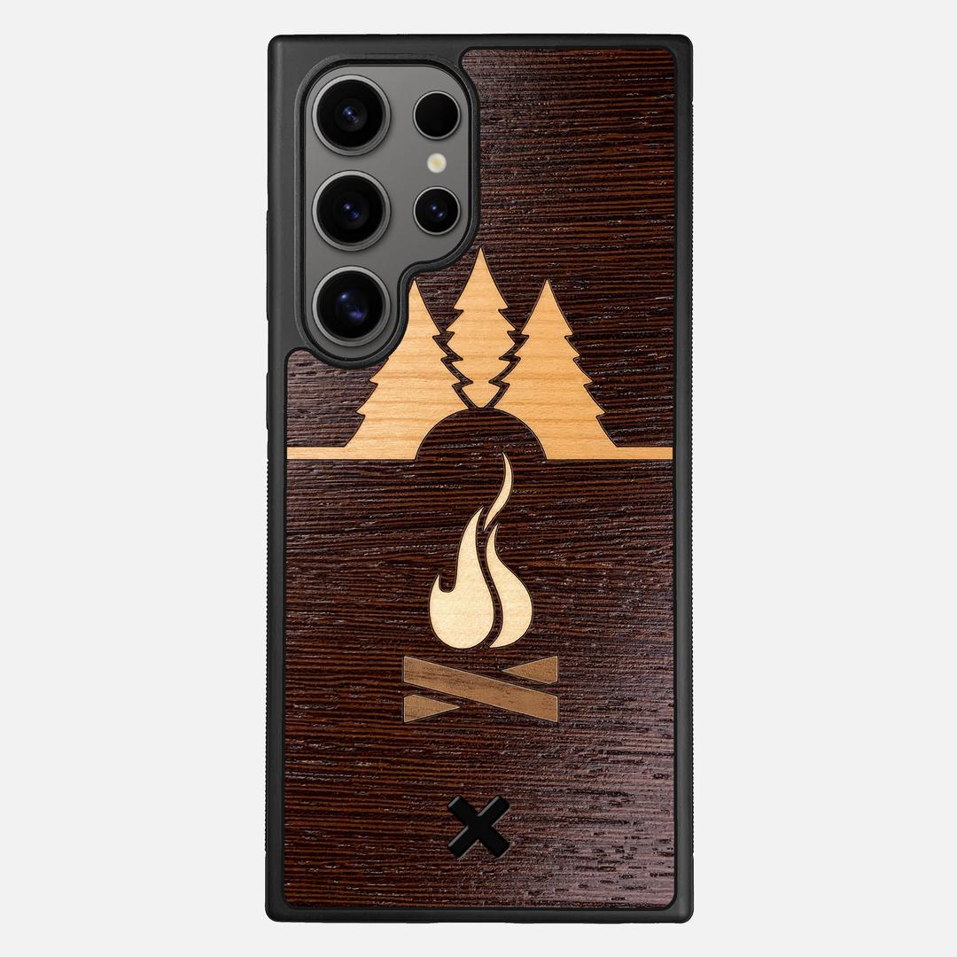 Nomad Case for the Samsung Galaxy S24 Ultra featuring a Wenge, Cherry, Maple, and Walnut Wood backer with the Keyway X Mark#Phone Model_Galaxy S24 Ultra