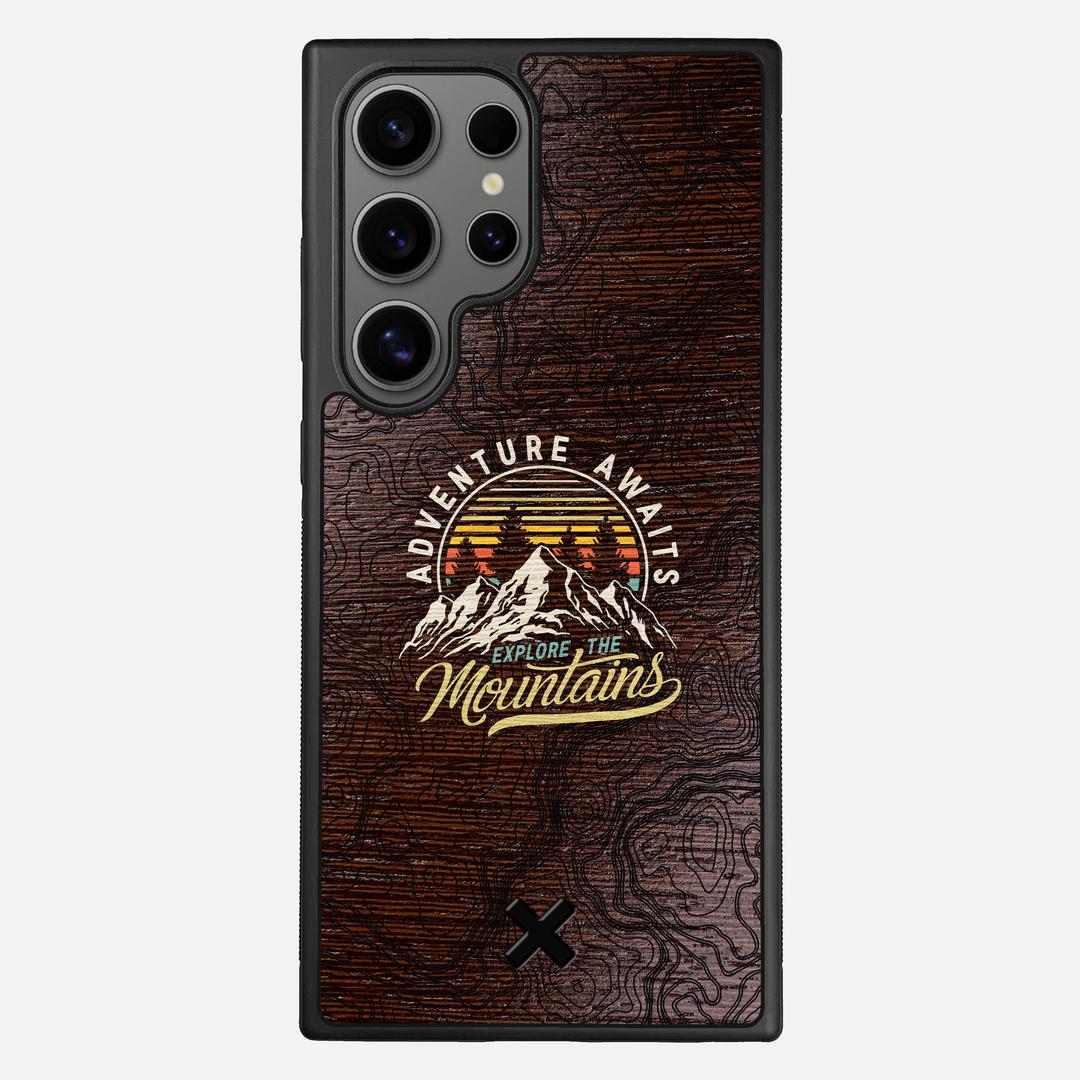 Wanderlust Case for the Samsung Galaxy S24 Ultra featuring a UV Printed Wenge Wood backer with the Keyway X Mark#Phone Model_Galaxy S24 Ultra