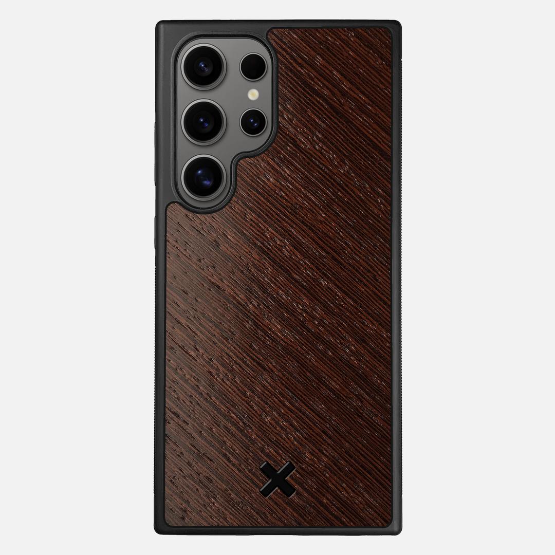 Wenge Pure Case for the Samsung Galaxy S24 Ultra featuring a Wenge Wood backer with the Keyway X Mark#Phone Model_Galaxy S24 Ultra