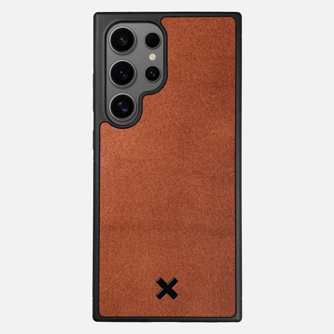 Whiskey Leather Case for the Samsung Galaxy S24 Ultra featuring a Genuine Leather backer with the Keyway X Mark#Phone Model_Galaxy S24 Ultra