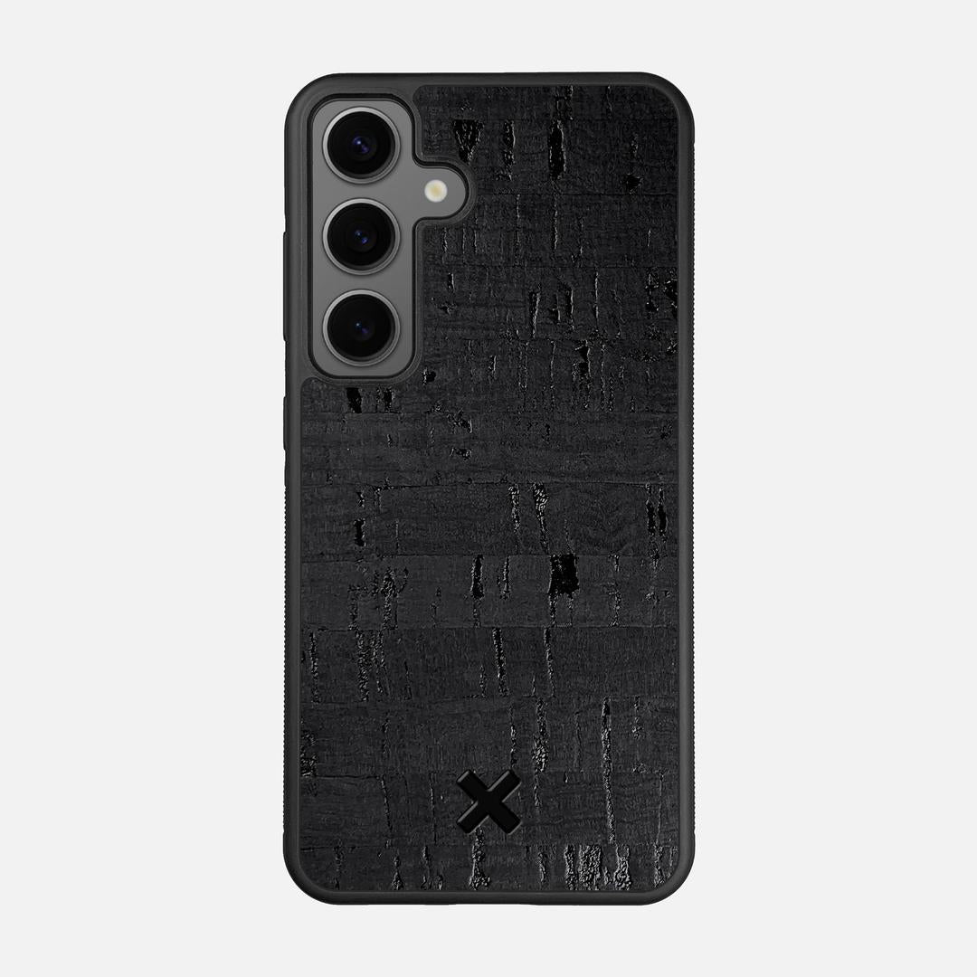 Black Cork Case for the Samsung Galaxy S25 featuring a Genuine Cork backer with the Keyway X Mark#Phone Model_Galaxy S25