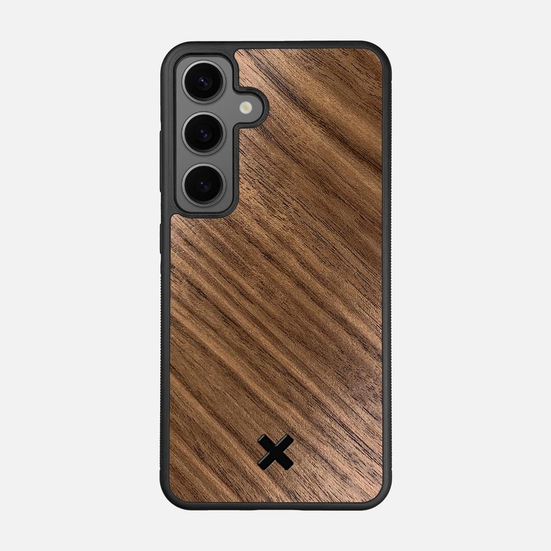 Walnut Pure Case for the Samsung Galaxy S25 featuring a Walnut Wood backer with the Keyway X Mark#Phone Model_Galaxy S25
