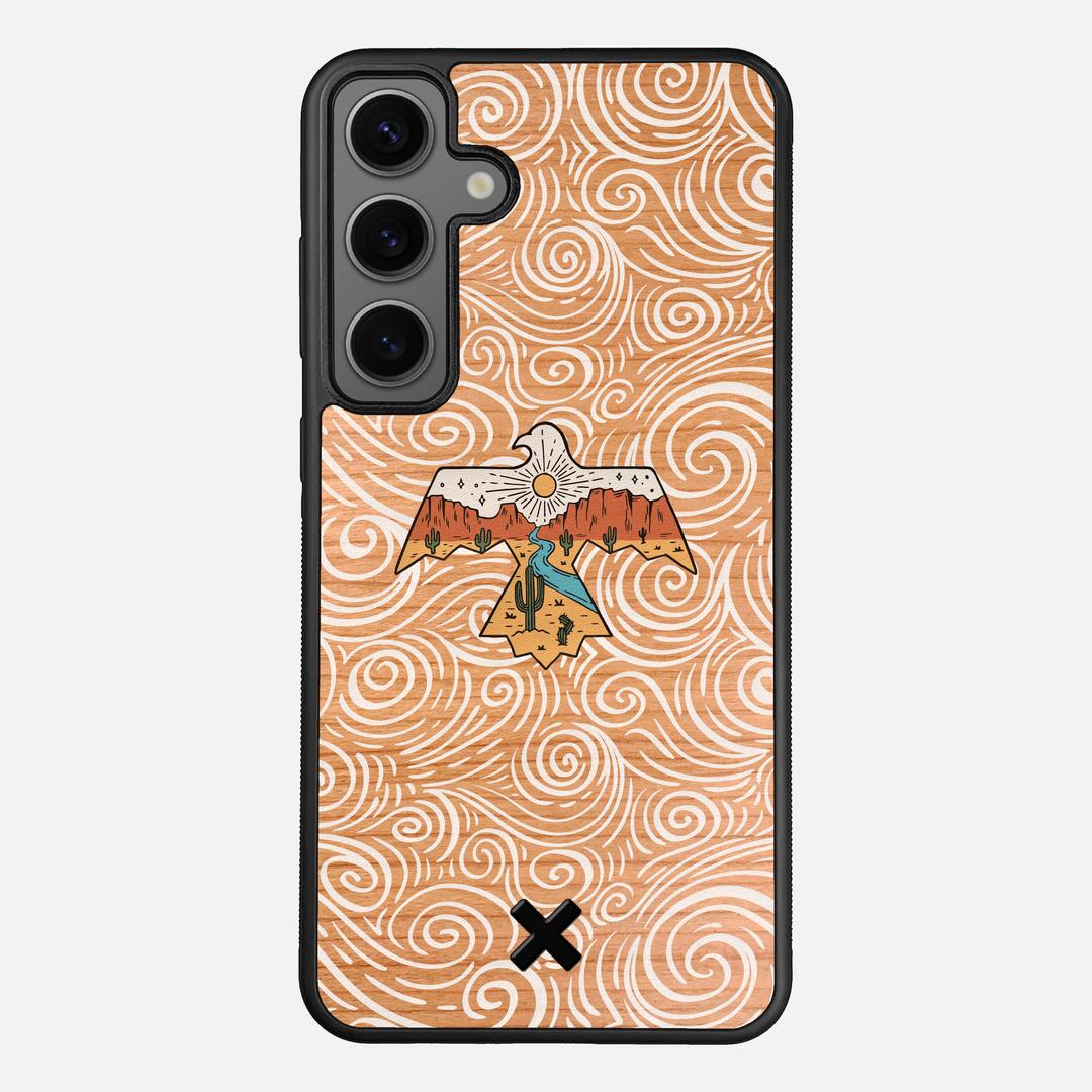 Eagle Case for the Samsung Galaxy S25 Plus featuring a UV Printed Cherry Wood backer with the Keyway X Mark#Phone Model_Galaxy S25 Plus