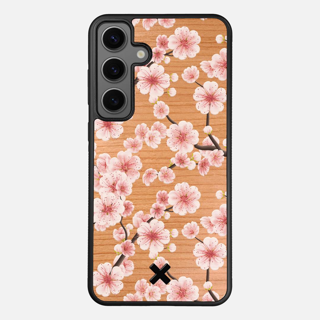 Sakura Case for the Samsung Galaxy S25 Plus featuring a UV Printed Cherry Wood backer with the Keyway X Mark#Phone Model_Galaxy S25 Plus