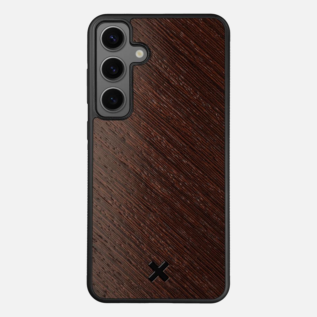 Wenge Pure Case for the Samsung Galaxy S25 Plus featuring a Wenge Wood backer with the Keyway X Mark#Phone Model_Galaxy S25 Plus