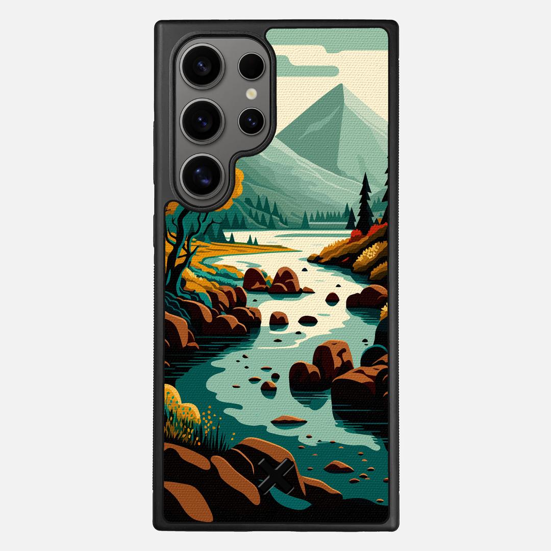 Sanctuary Case for the Samsung Galaxy S25 Ultra featuring a UV Printed Cotton Canvas backer with the Keyway X Mark#Phone Model_Galaxy S25 Ultra