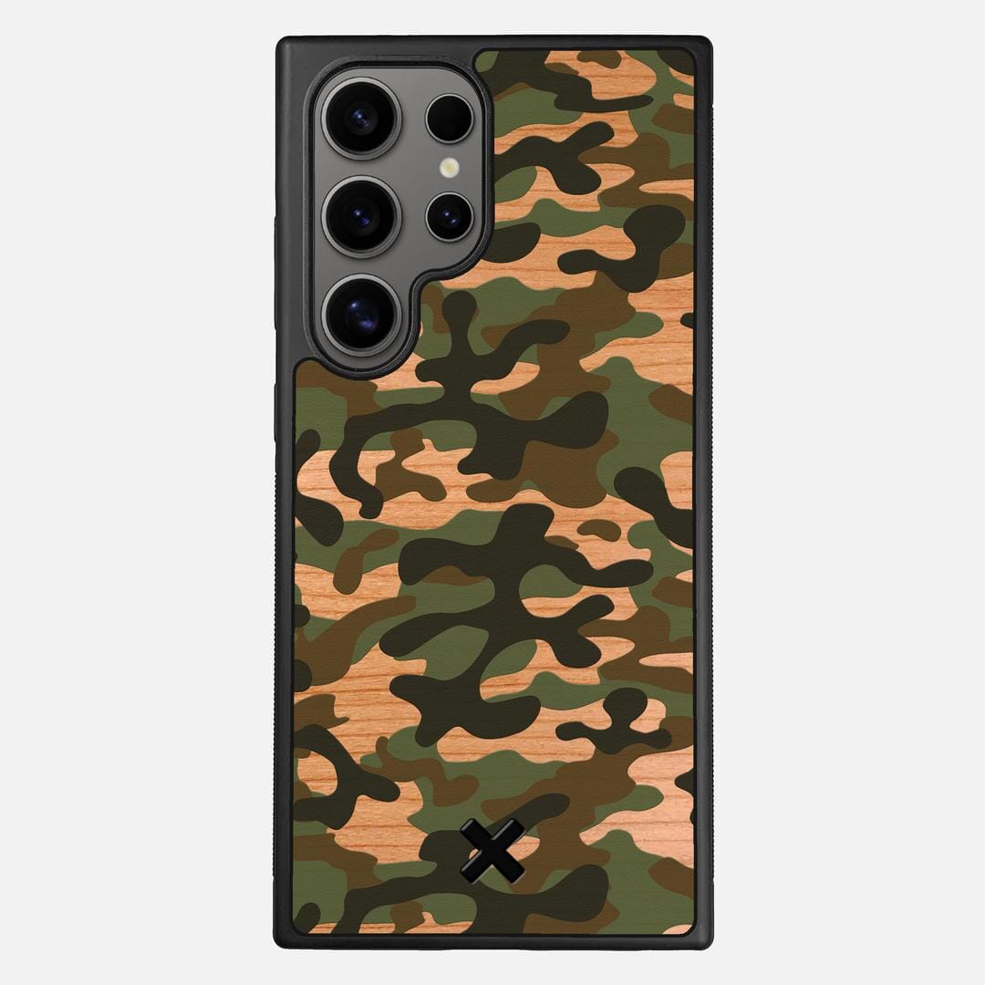 Trooper Case for the Samsung Galaxy S25 Ultra featuring a UV Printed and Cherry Wood backer with the Keyway X Mark#Phone Model_Galaxy S25 Ultra